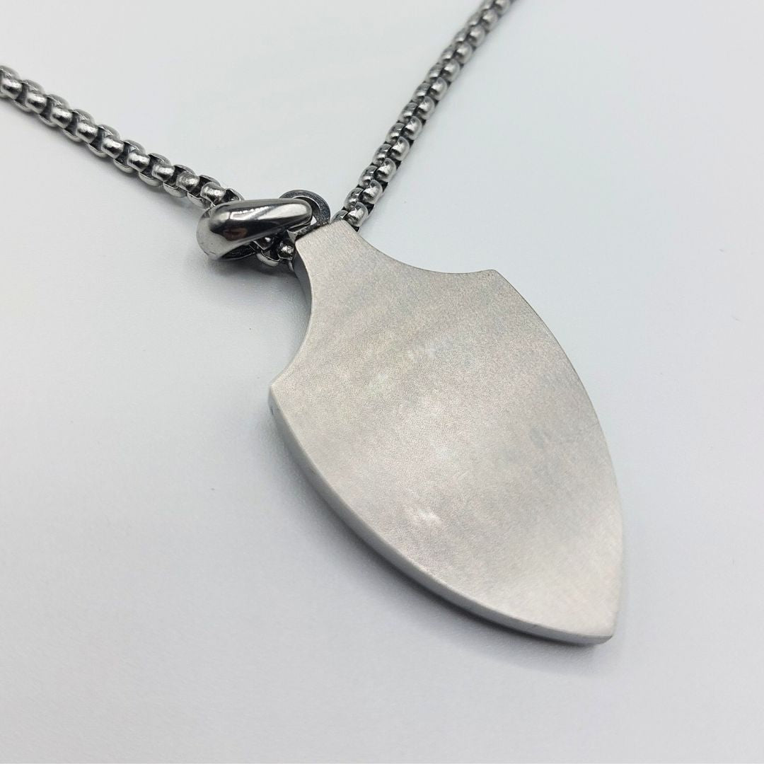 To My Wonderful Husband/Soulmate Damascus Shield Necklace