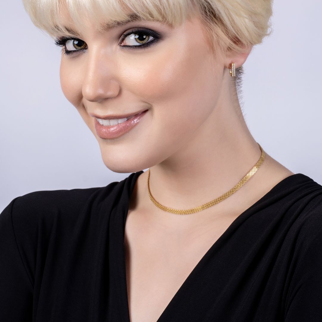 JWL Gold Mesh Choker - Gold Vermeil