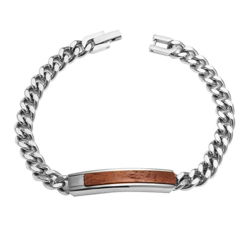 To My Soulmate Golden/Steel Bubinga Bracelet