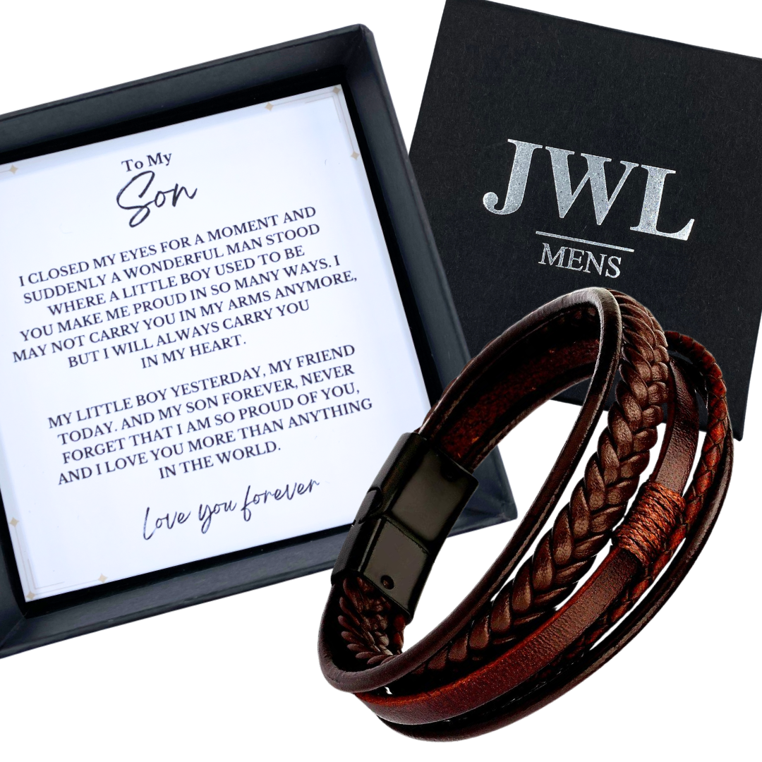 Son Leather Bracelet - 21cm - JWL Men's Bracelet2