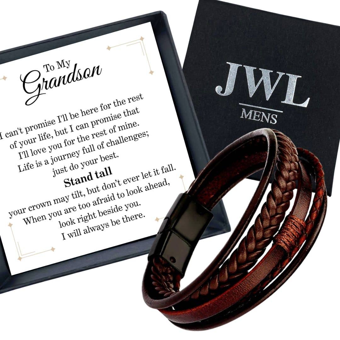 Grandson Leather Bracelet - 21cm JWL Men's GD3Brace2