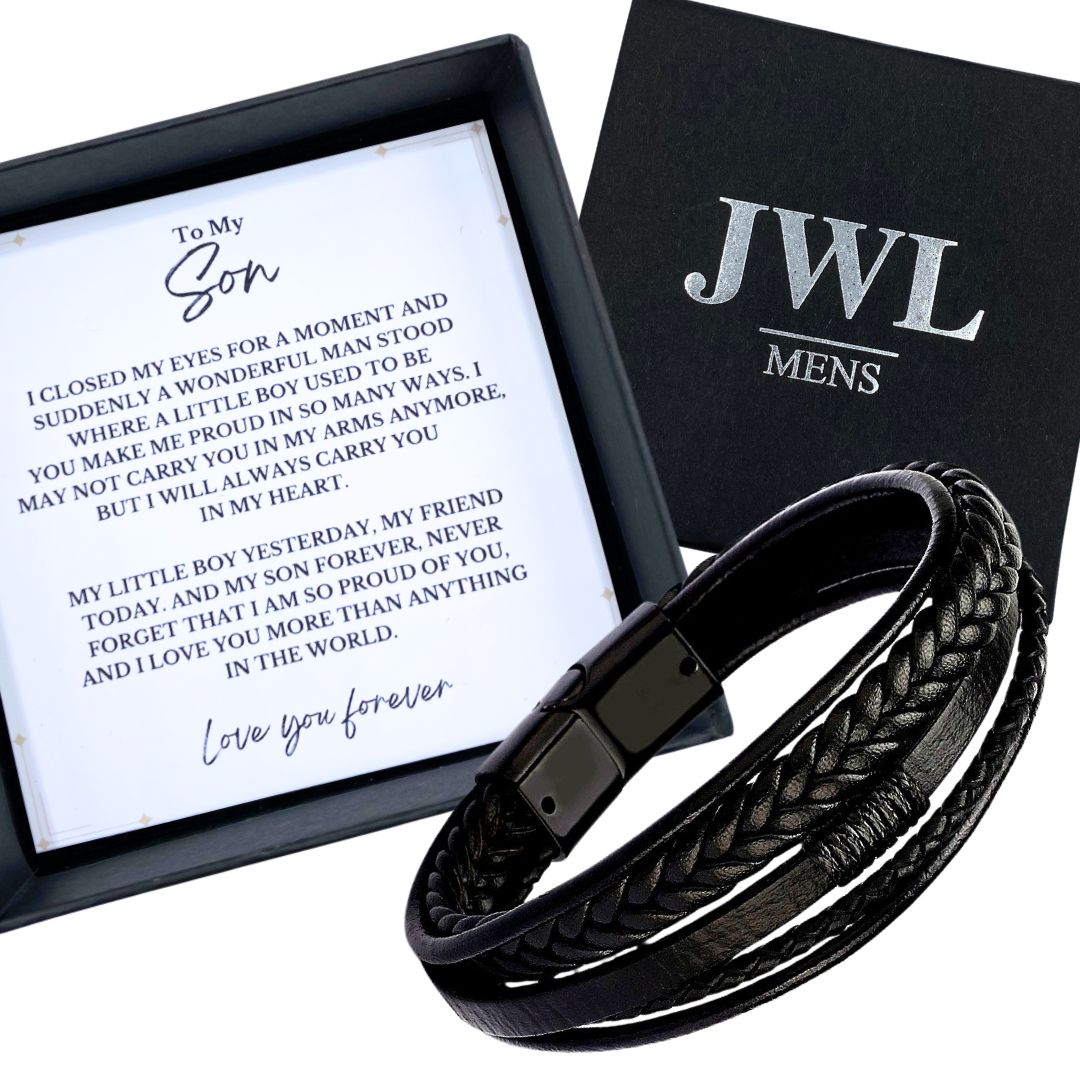 Son Leather Bracelet - 21cm - JWL Men's Bracelet2