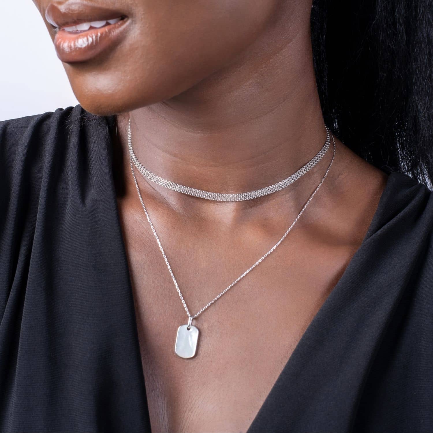 Luminescent Tag Pendant - Silver or 18ct Gold Vermeil Necklace