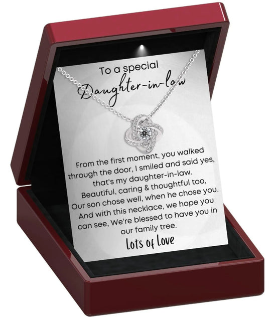 A Special Daughter-in-Law - Love Knot Necklace - DIL3
