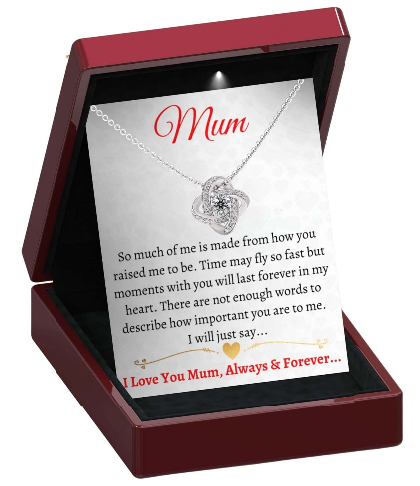 I Love You Mum - Sterling Silver Necklace - Jewellery With Love