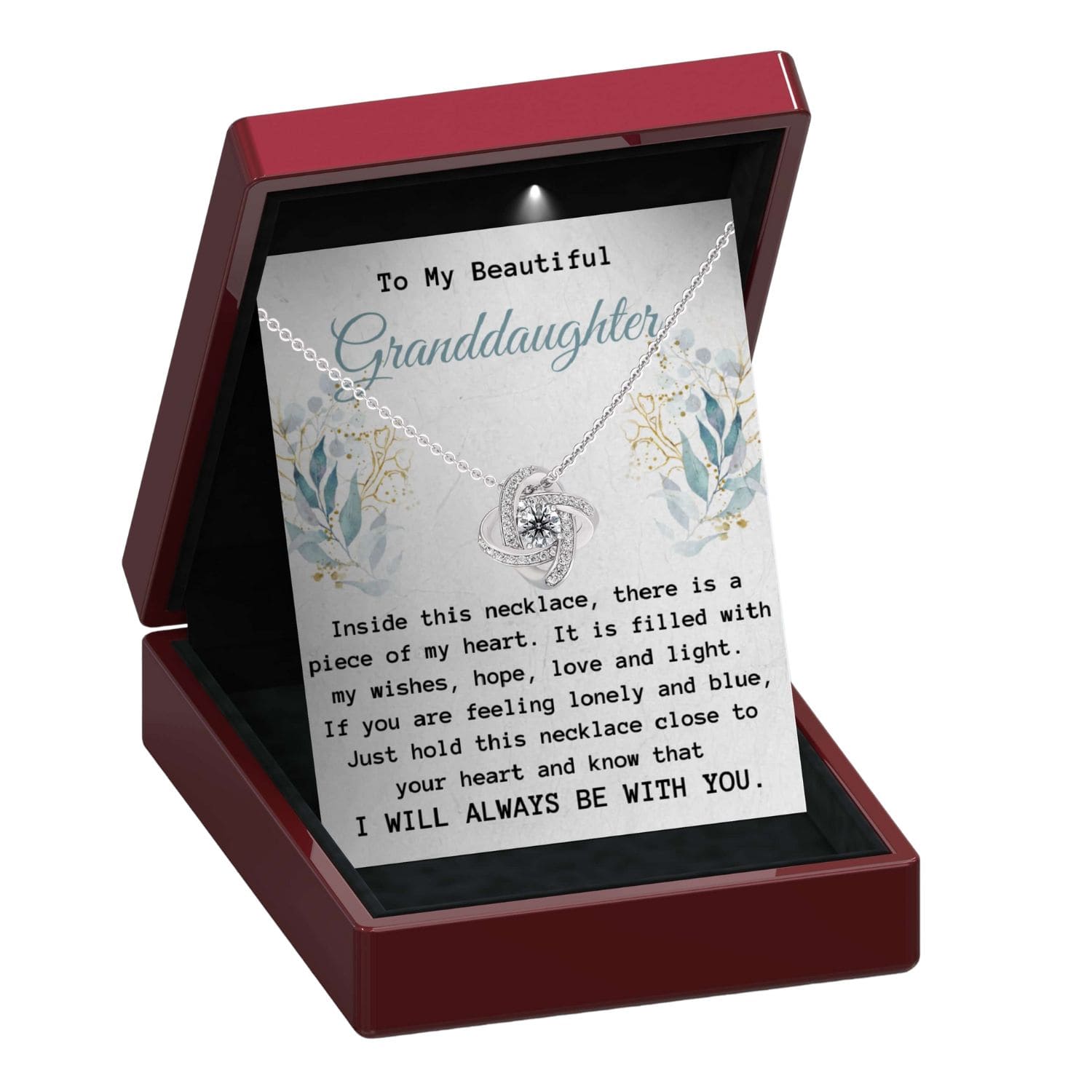 My Beautiful Granddaughter's Love Knot Necklace - GD11