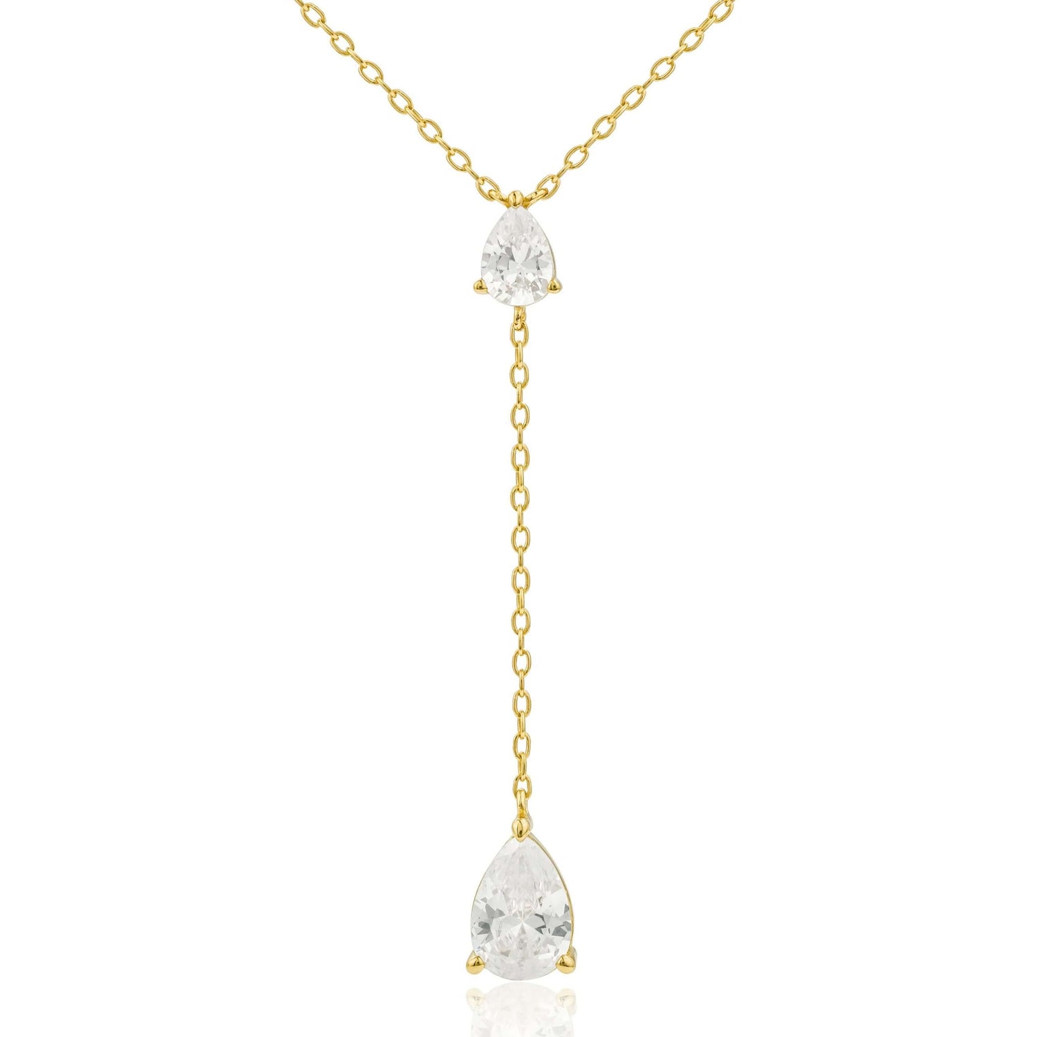Dewdrop Gold Vermeil Lariat Necklace