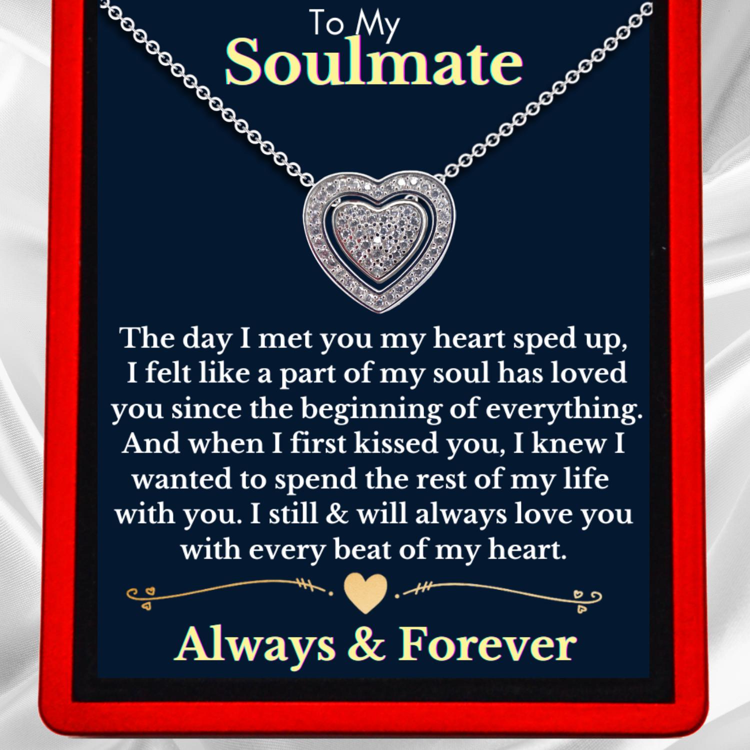 To My Soulmate 3in1 Necklace - Sterling Silver Trinity Necklace - ST2