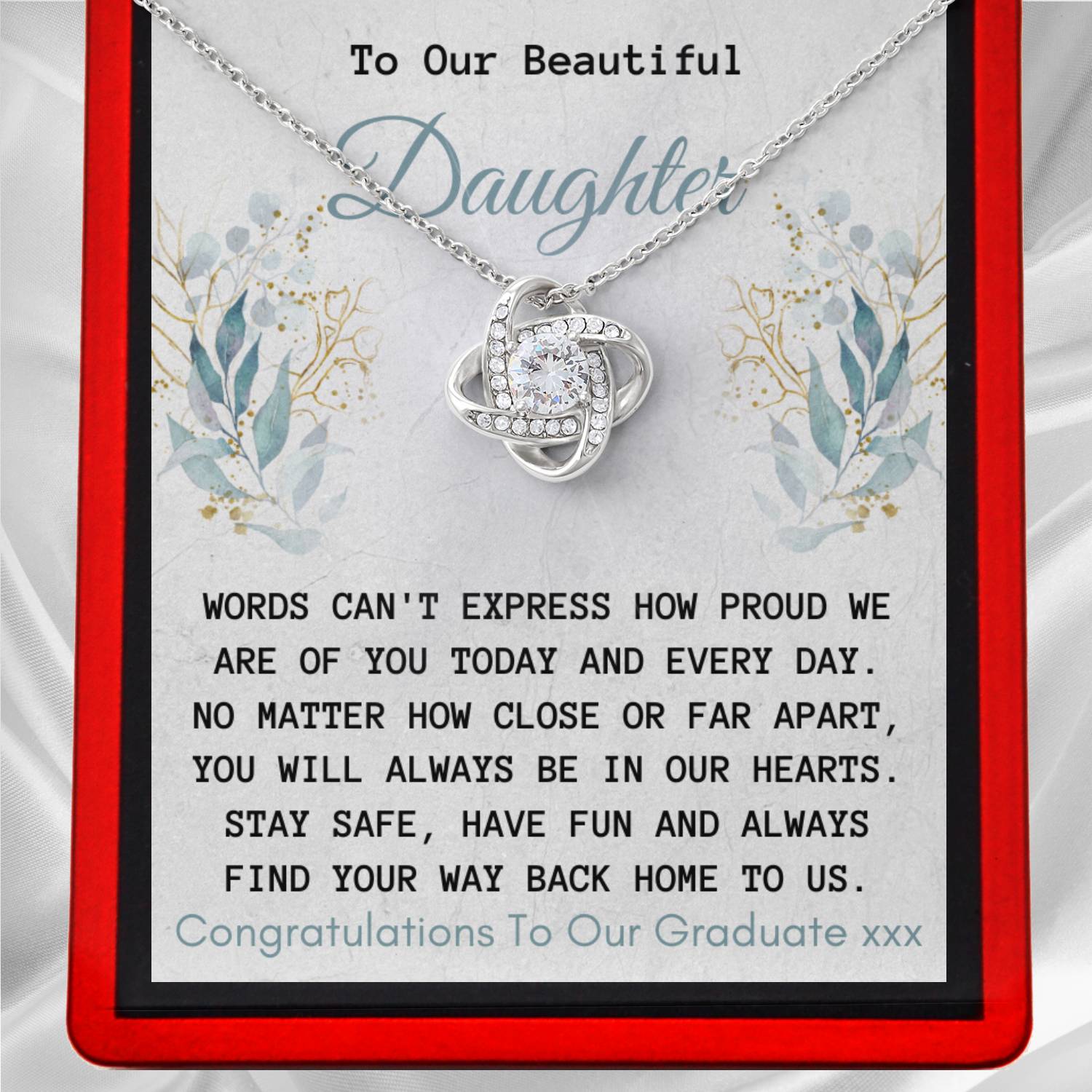 To Our Graduate Daughter Necklace