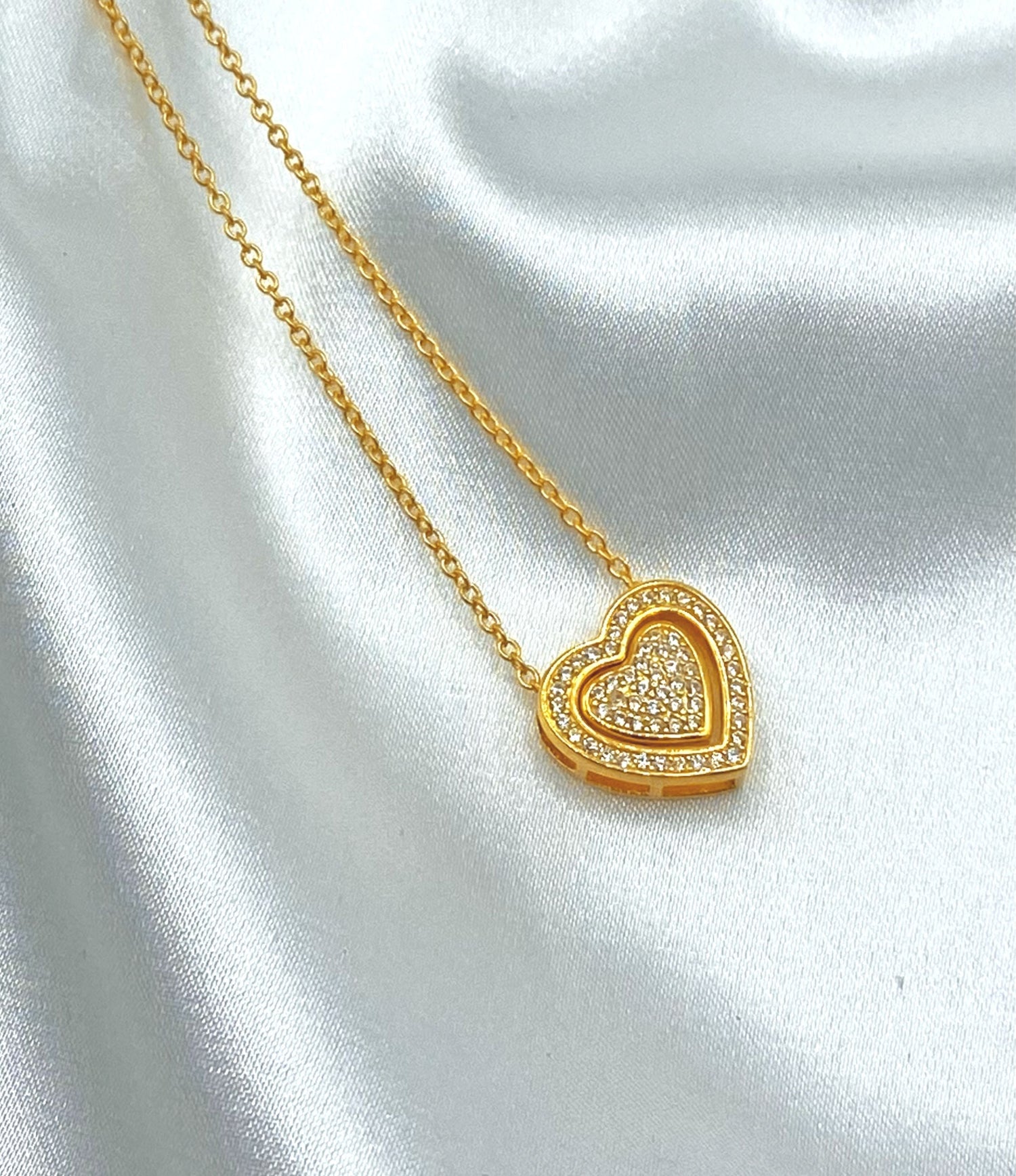 Upgrade/Substitute the Silver Necklace with 18ct Gold Vermeil Trinity Heart Necklace (cannot be ordered on its own without the silver necklace)