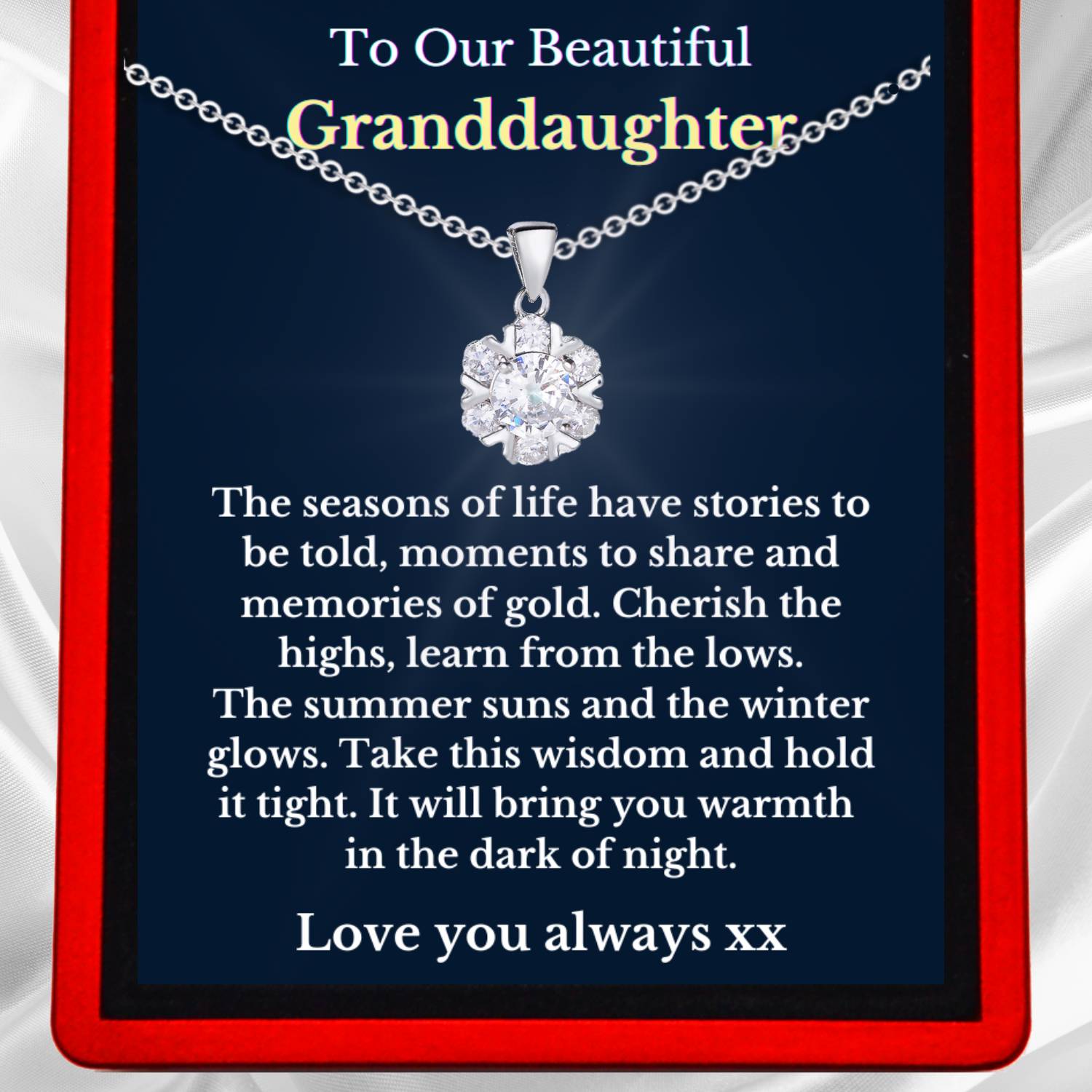 To Our Granddaughter Everbloom Necklace GD18