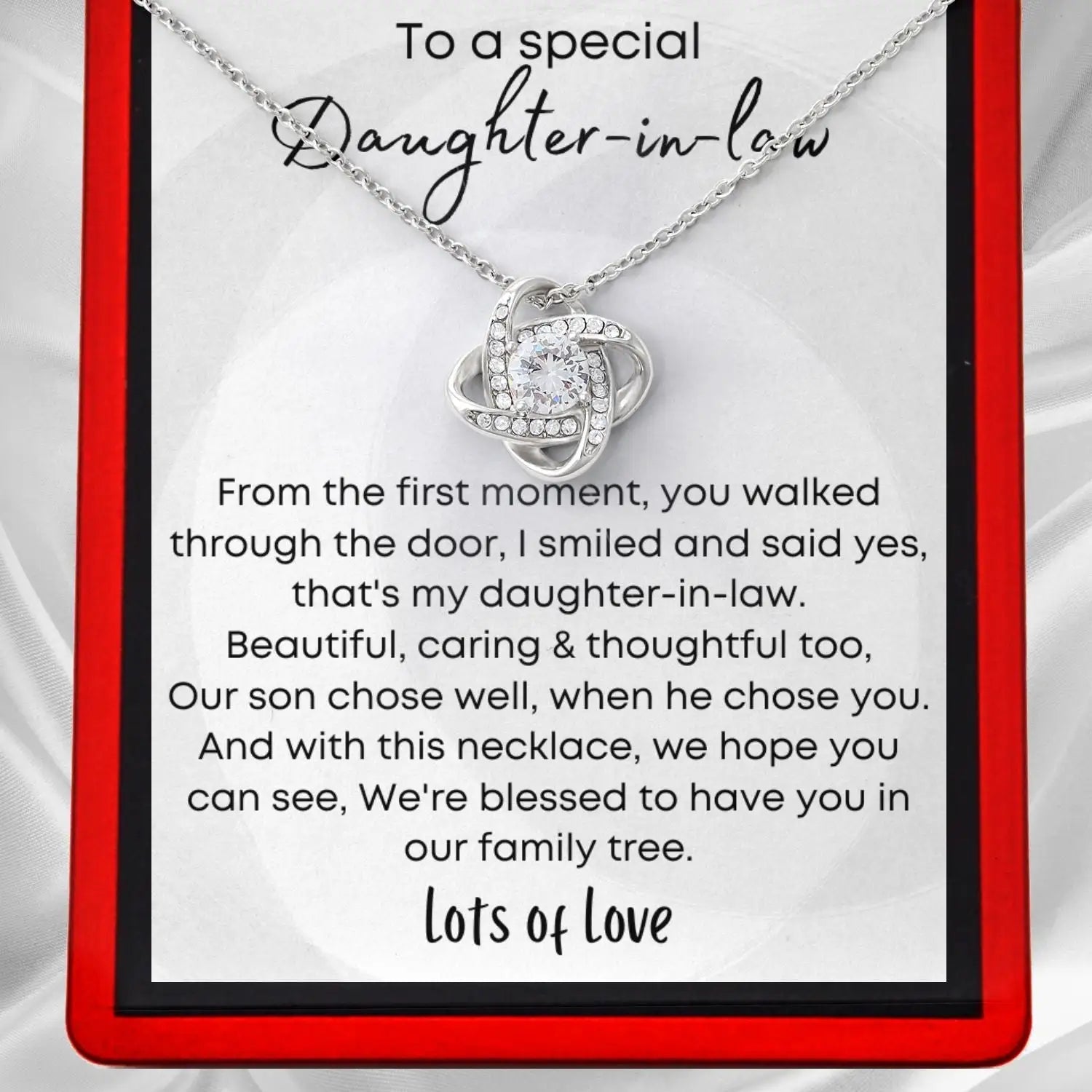 A Special Daughter-in-Law - Love Knot Necklace - DIL3