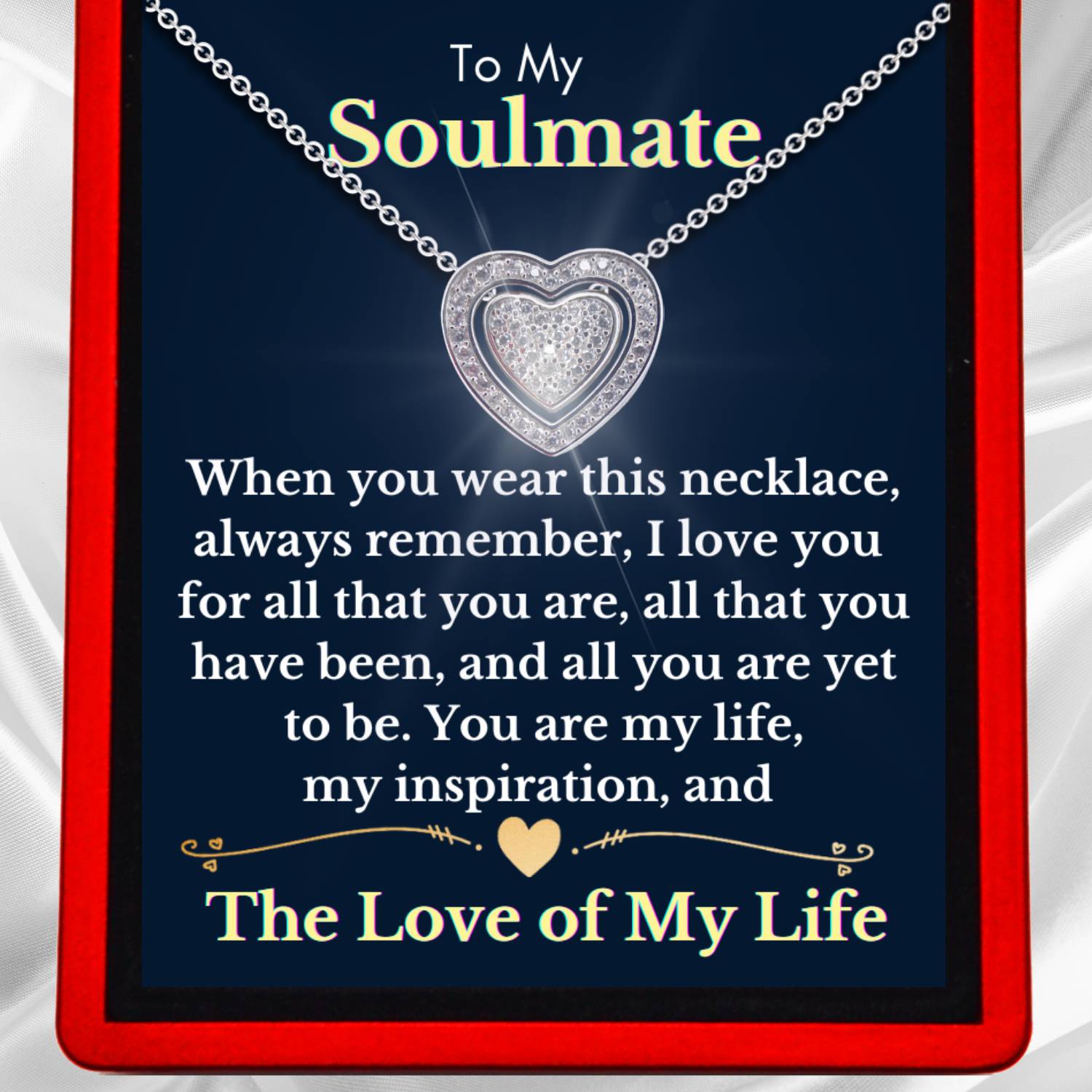 To My Soulmate 3in1 Necklace - Sterling Silver Trinity Necklace - ST4