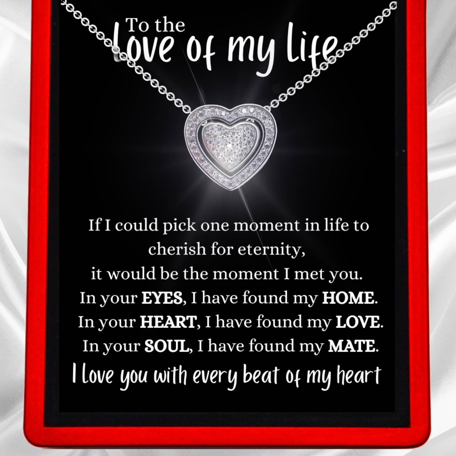 To The Love of My Life 3in1 Necklace - Sterling Silver Trinity Necklace - Love3