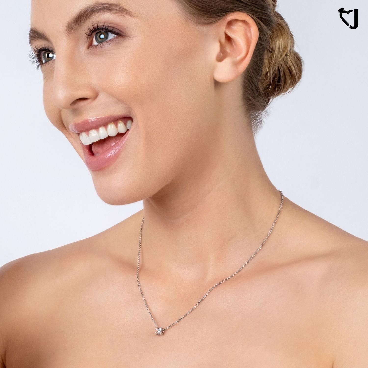 Sterling Silver Crown Necklace