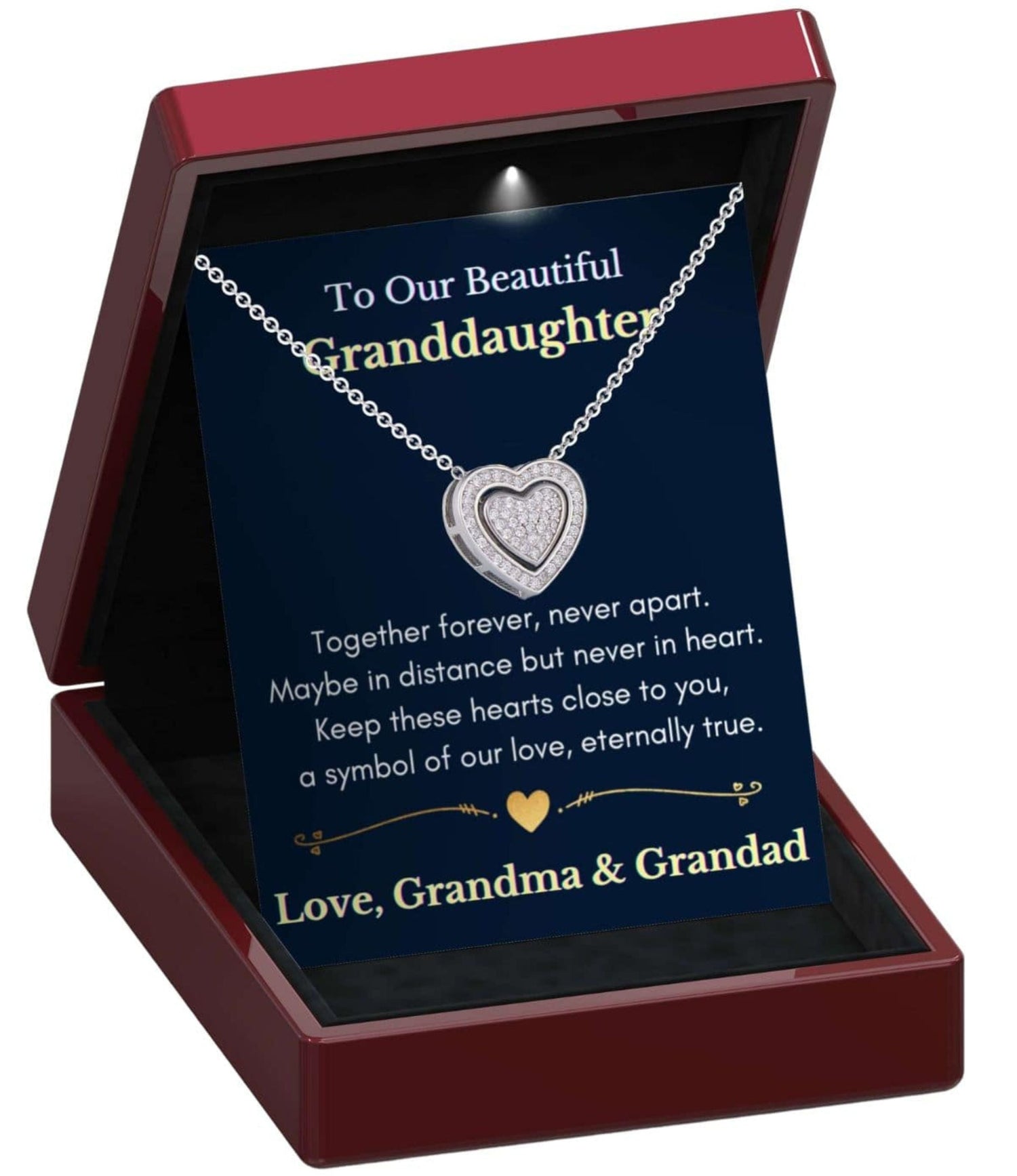 To My Granddaughter 3in1 Necklace - Sterling Silver Trinity Necklace - GD13