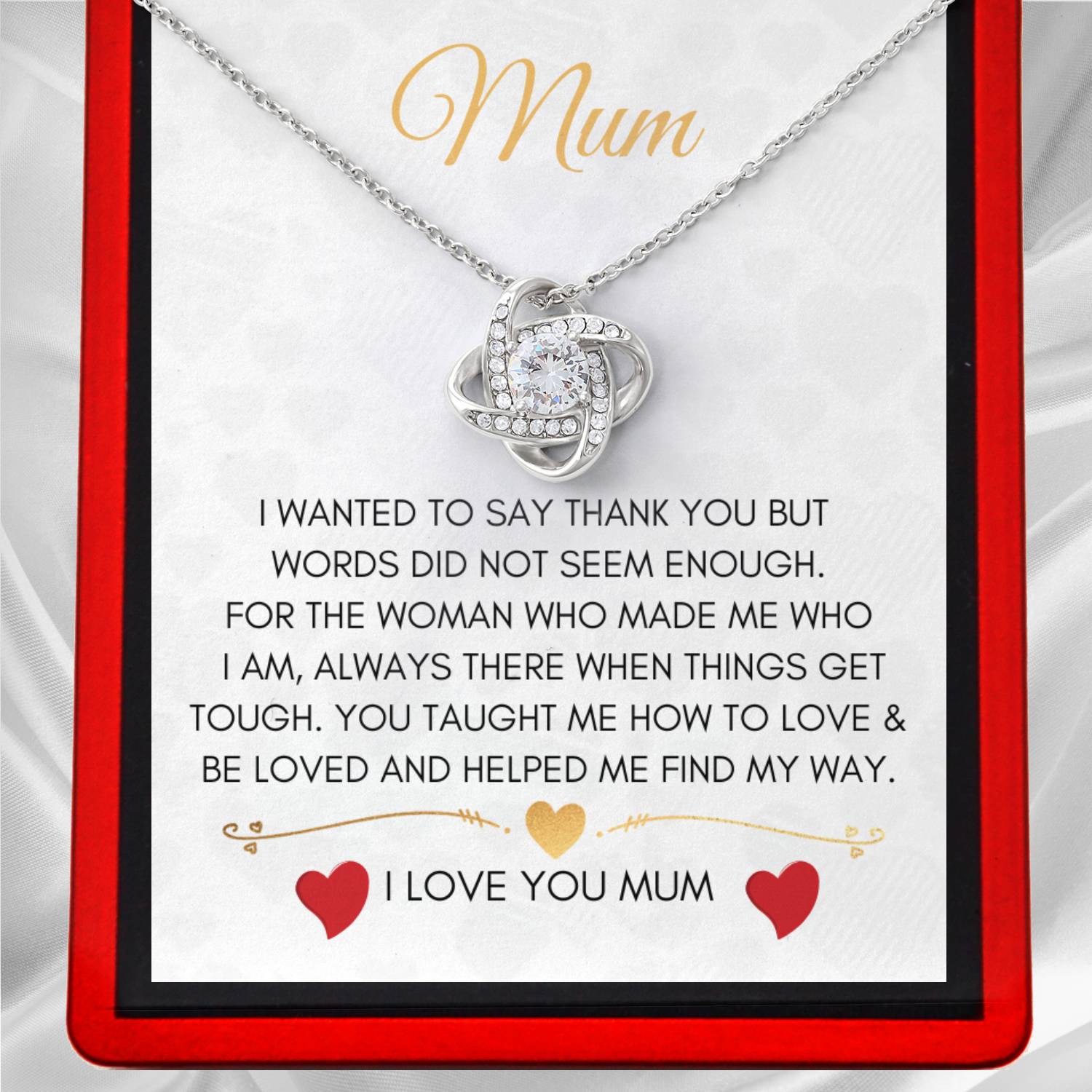 To My Mum - Love Knot Necklace