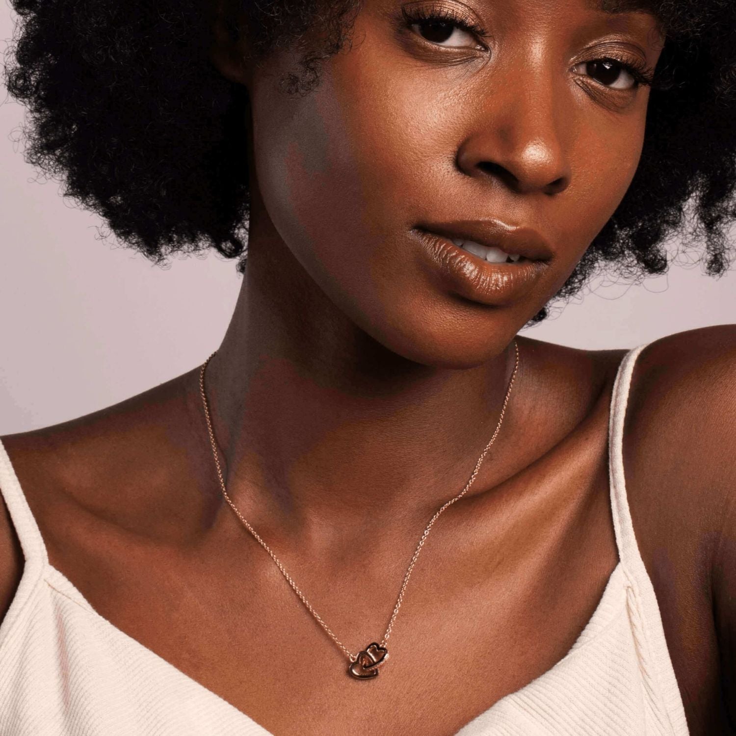 To My Beautiful Daughter Joined Hearts Necklace - DT10