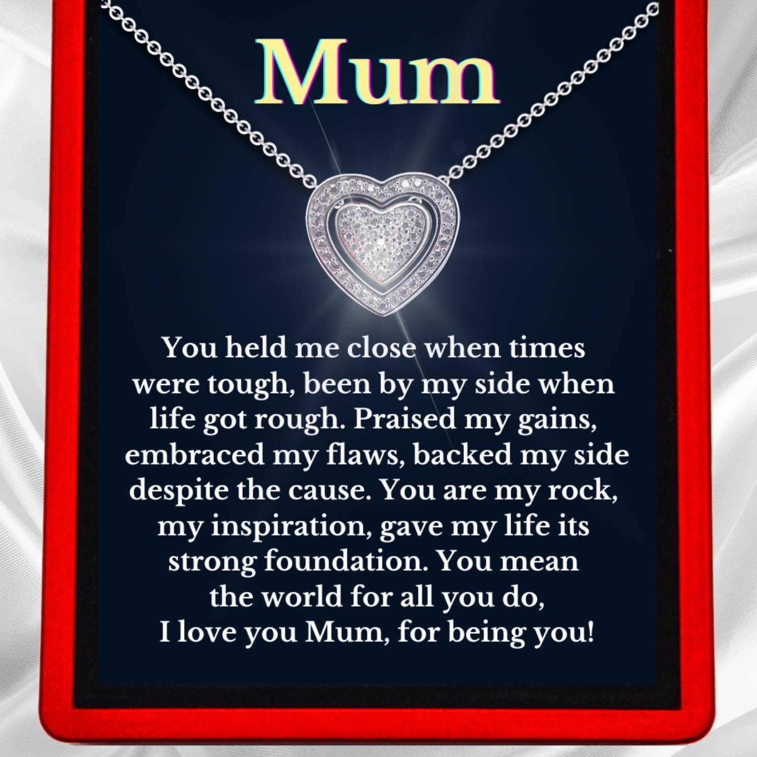 To My Mum 3 in 1 Necklace -  Sterling Silver Trinity Necklace - Mum8