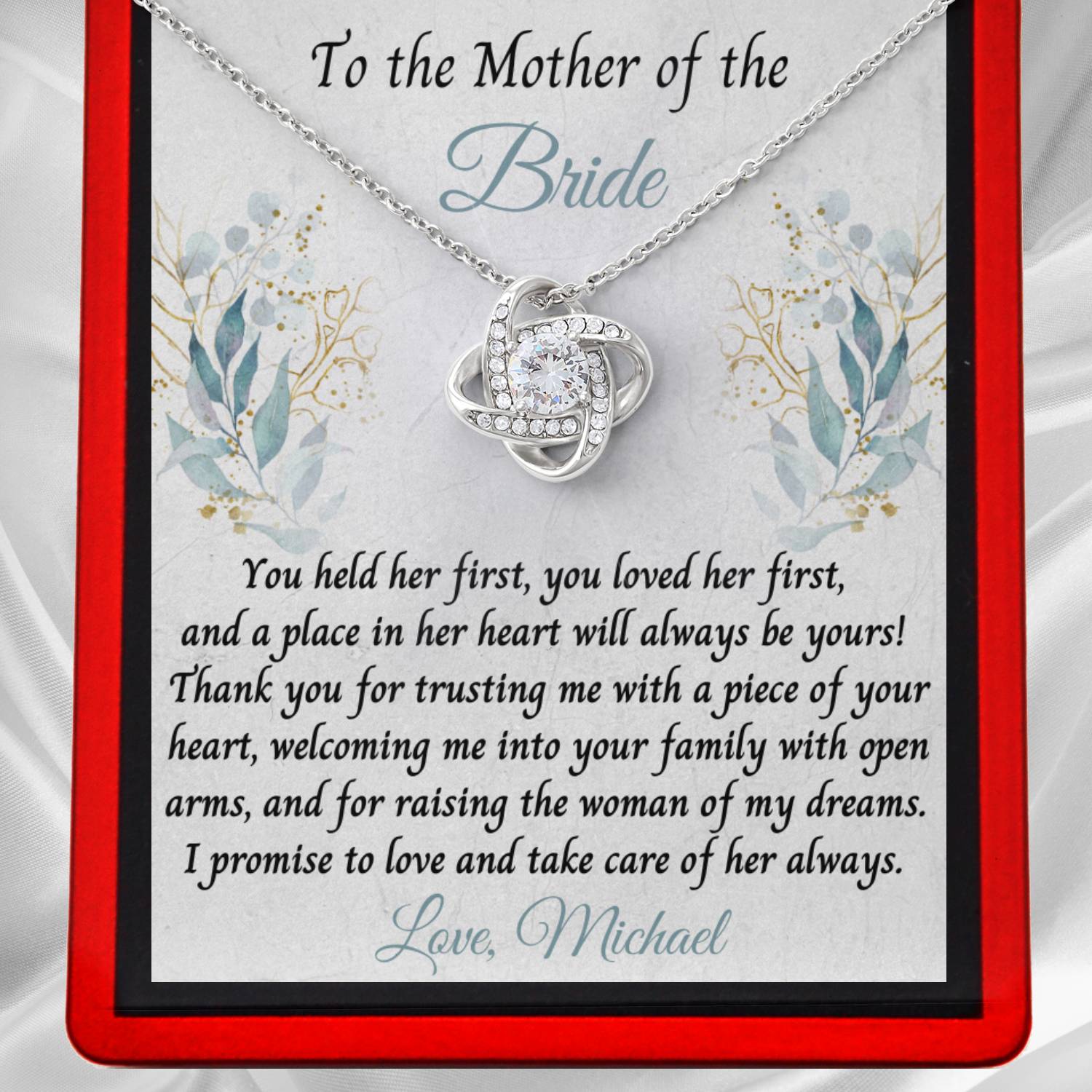 Silver Necklace Mother Of The Bride Necklace Gift Mother Of The