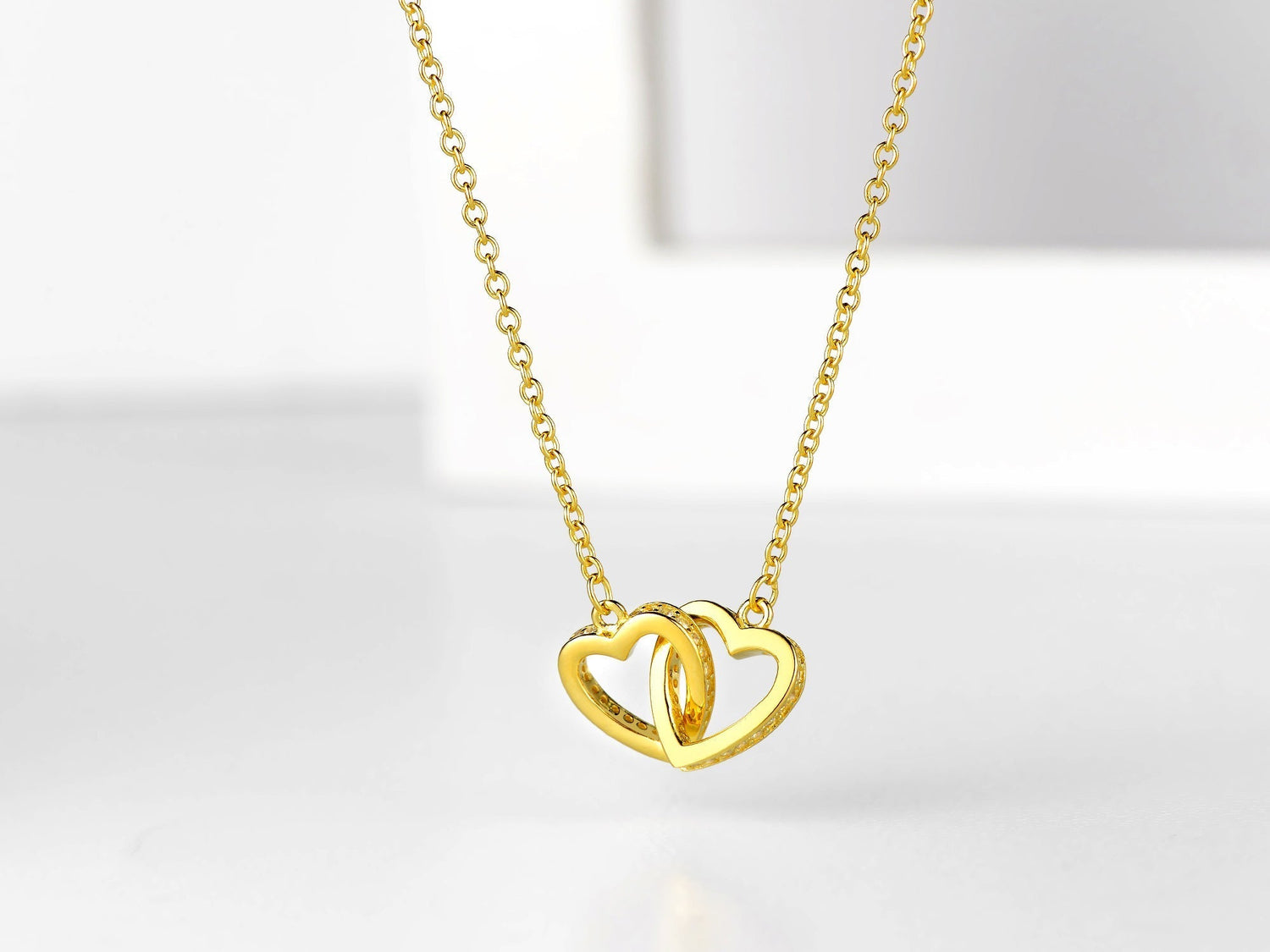 Upgrade to Interlocking Gold Hearts Necklace - Vermeil (cannot be ordered without a silver necklace)
