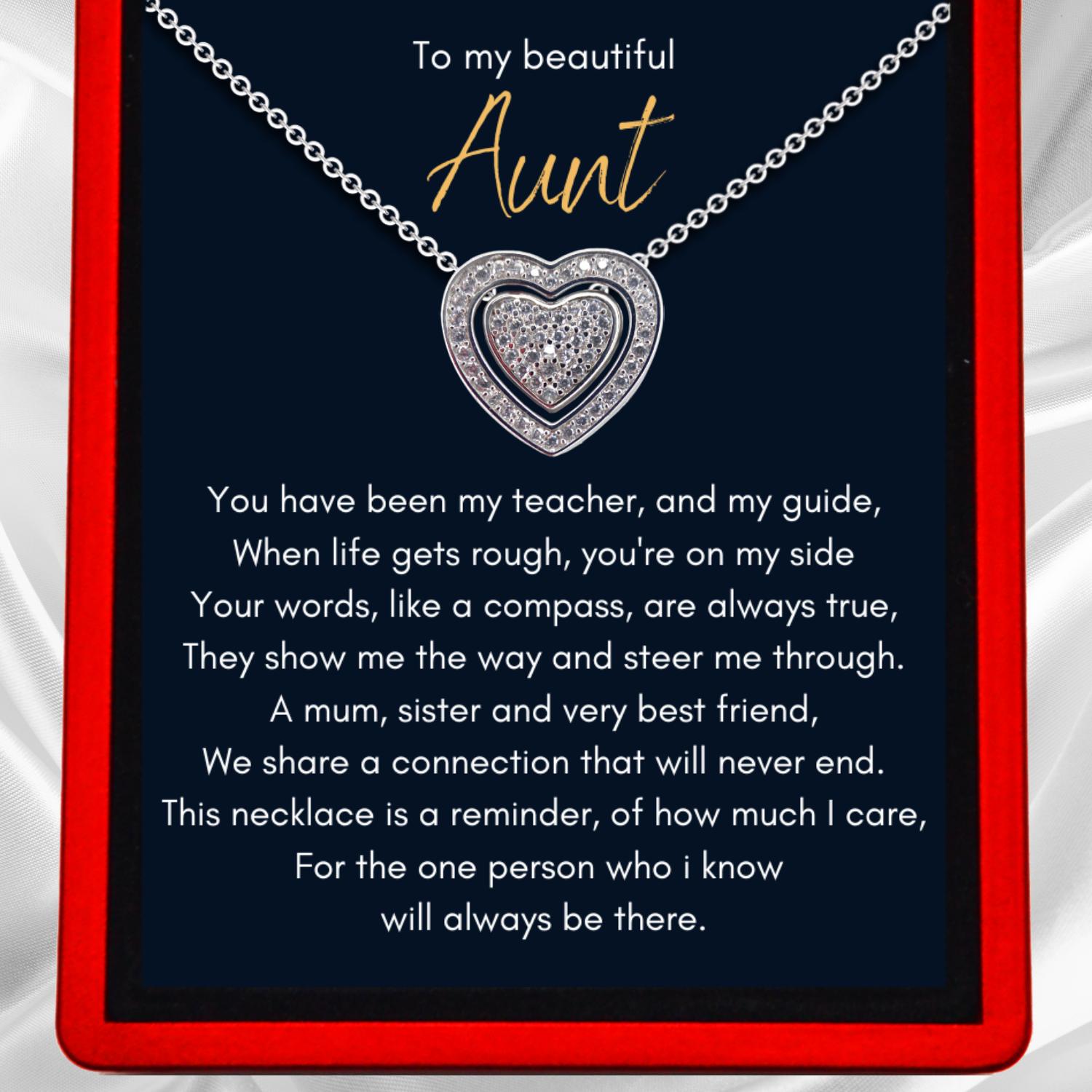 To my Beautiful Aunt - 3 in 1 Necklace - Sterling Silver Trinity Necklace - Aunt3