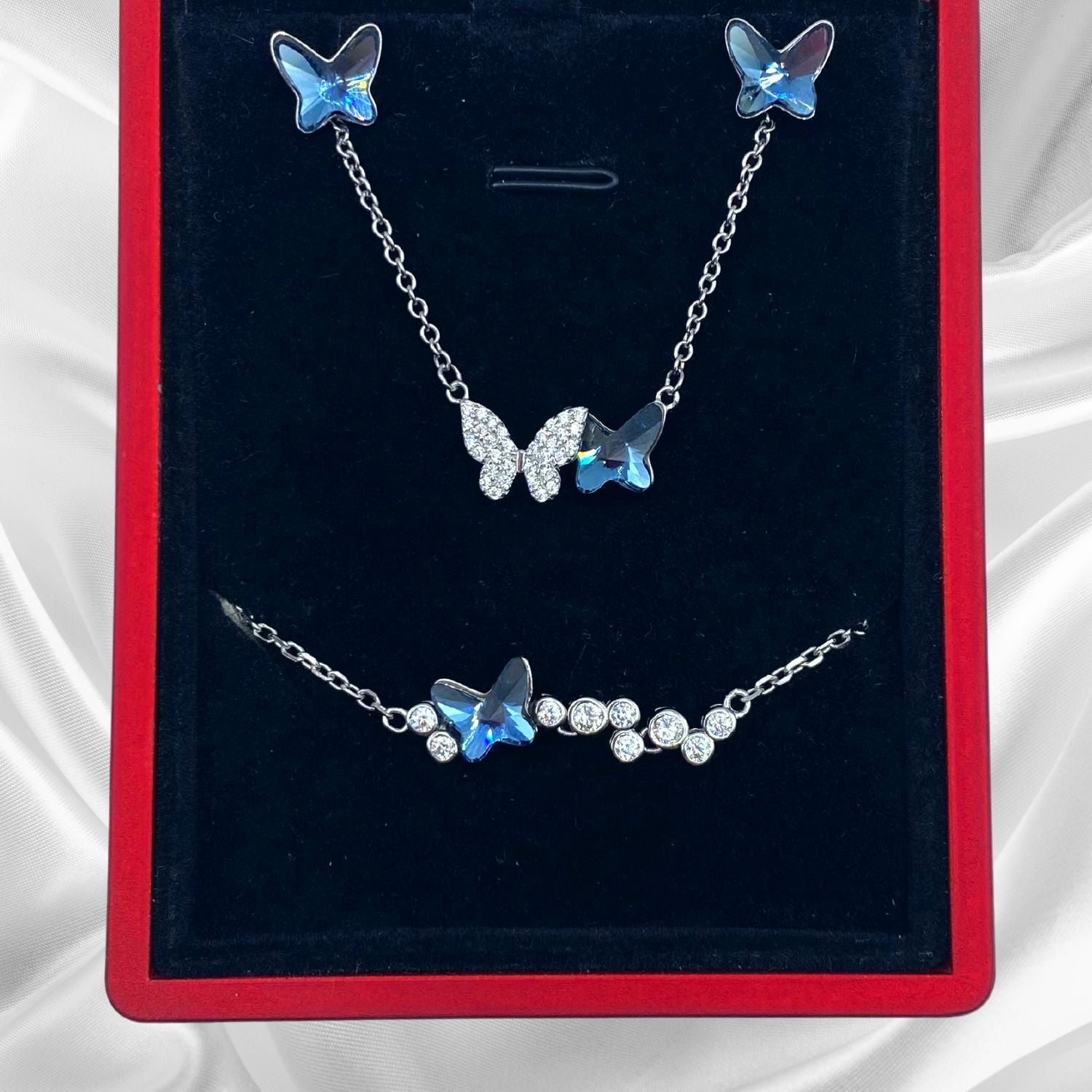 Blue Butterfly Austrian Crystal Gift Set BFSet - Main Image