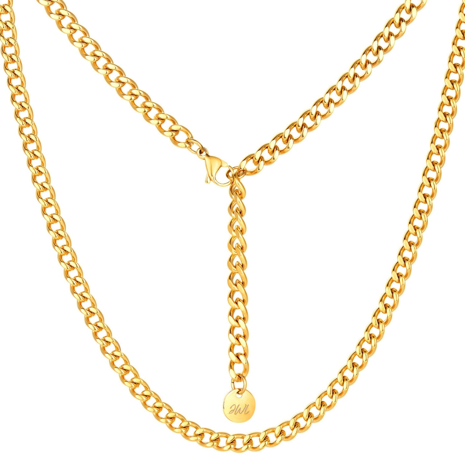 Cuban Chain in Gold or Silver Tone (Stainless Steel)
