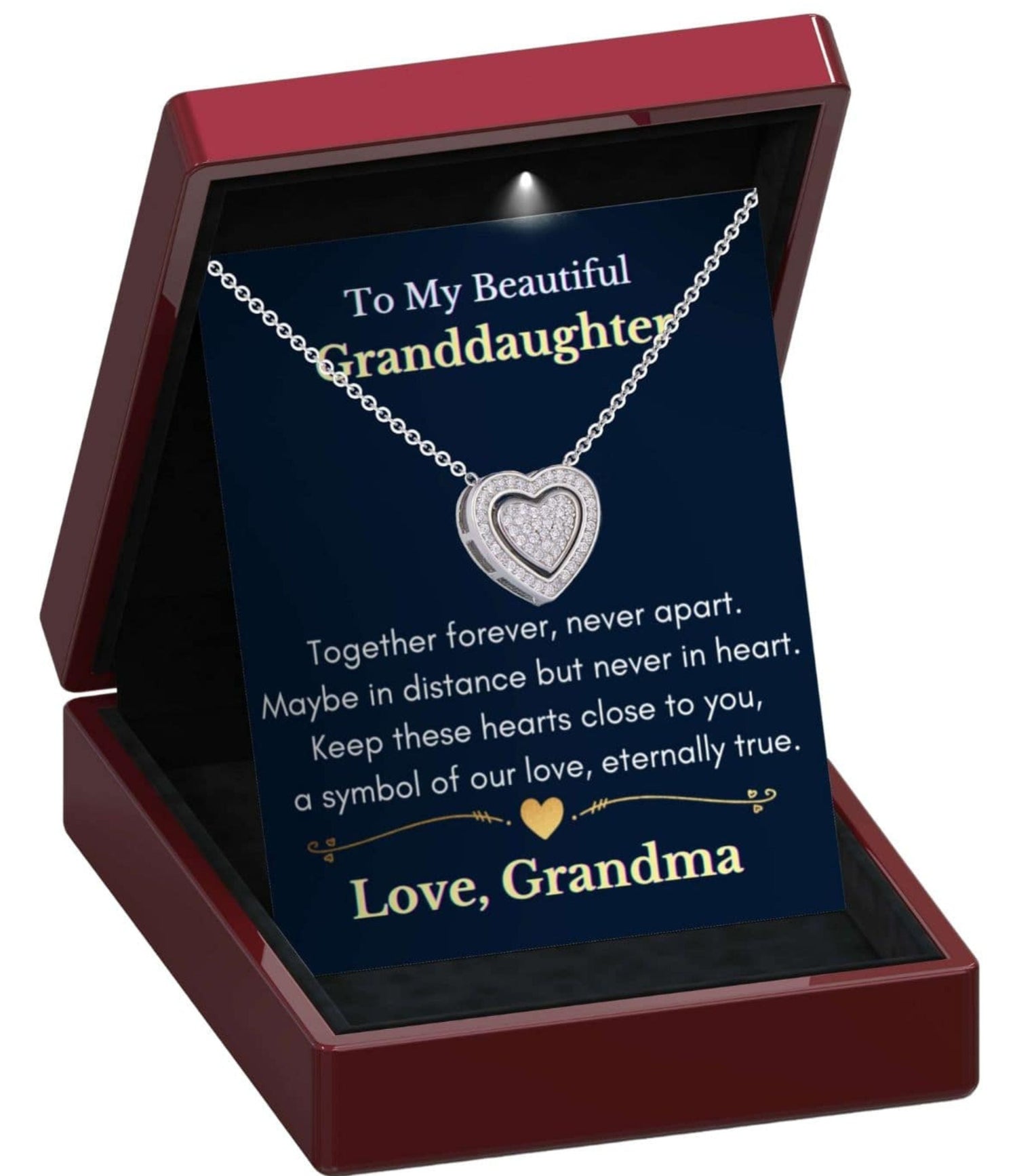 To My Granddaughter 3in1 Necklace - Sterling Silver Trinity Necklace - GD13