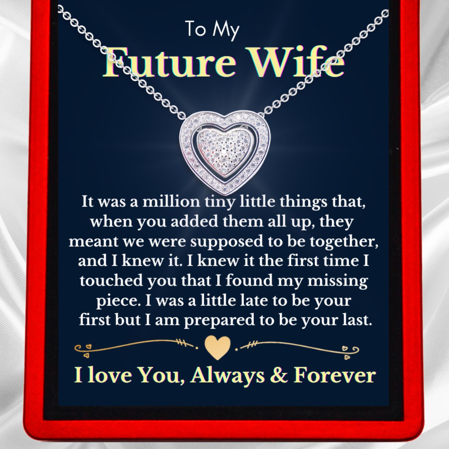 To My Future Wife 3in1 Necklace - Sterling Silver Trinity Necklace - FW3