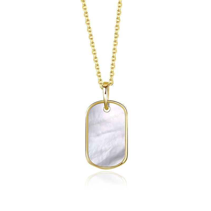 Luminescent Tag Pendant - Silver or 18ct Gold Vermeil Necklace