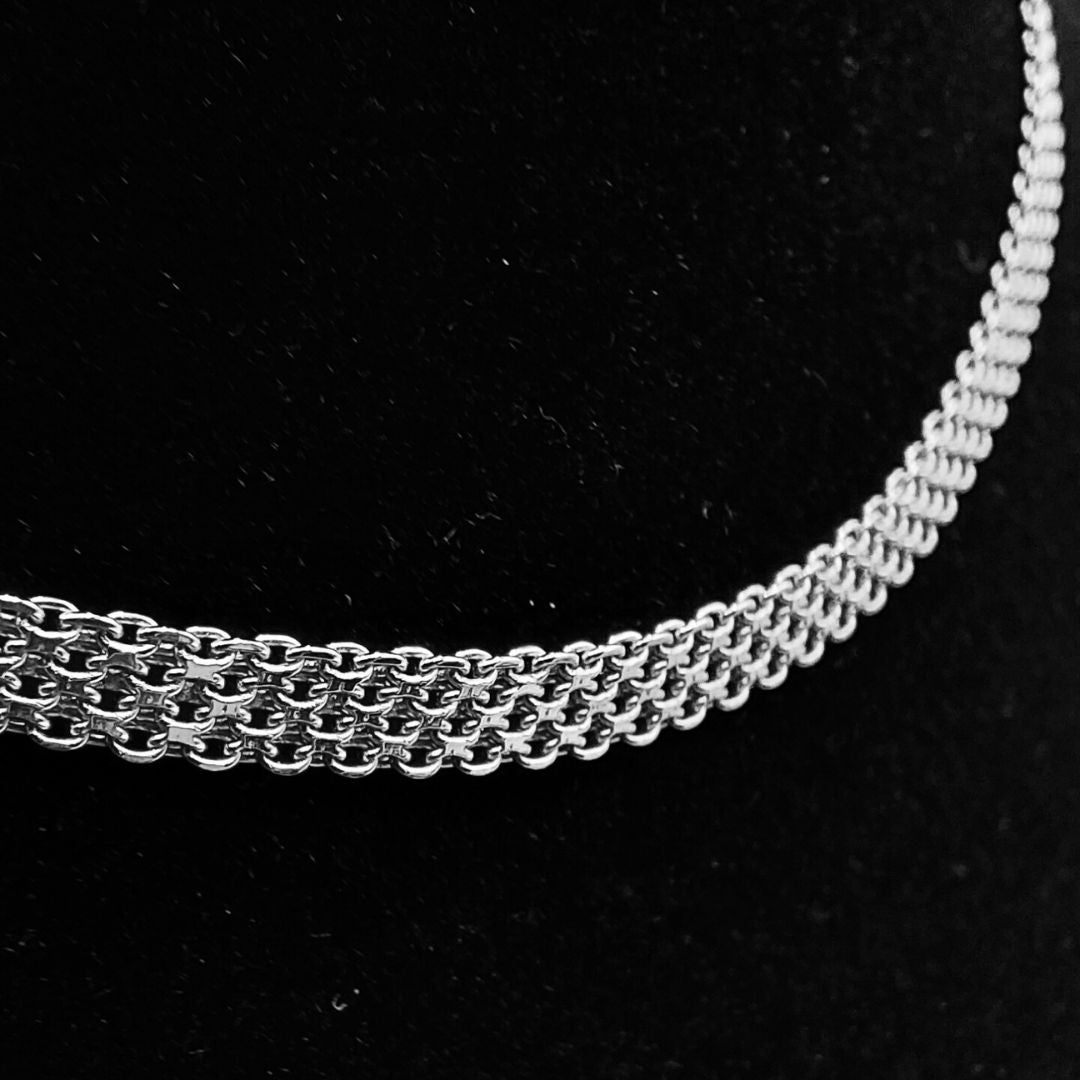 JWL Silver Mesh Choker - Sterling Silver