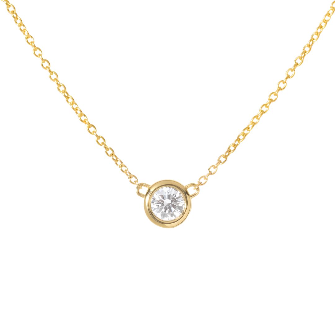 Solitaire Gold Vermeil Necklace