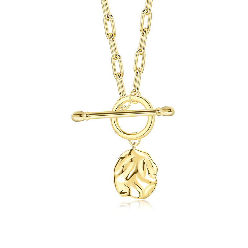 Golden Aura Toggle Pendant Necklace - Gold Vermeil