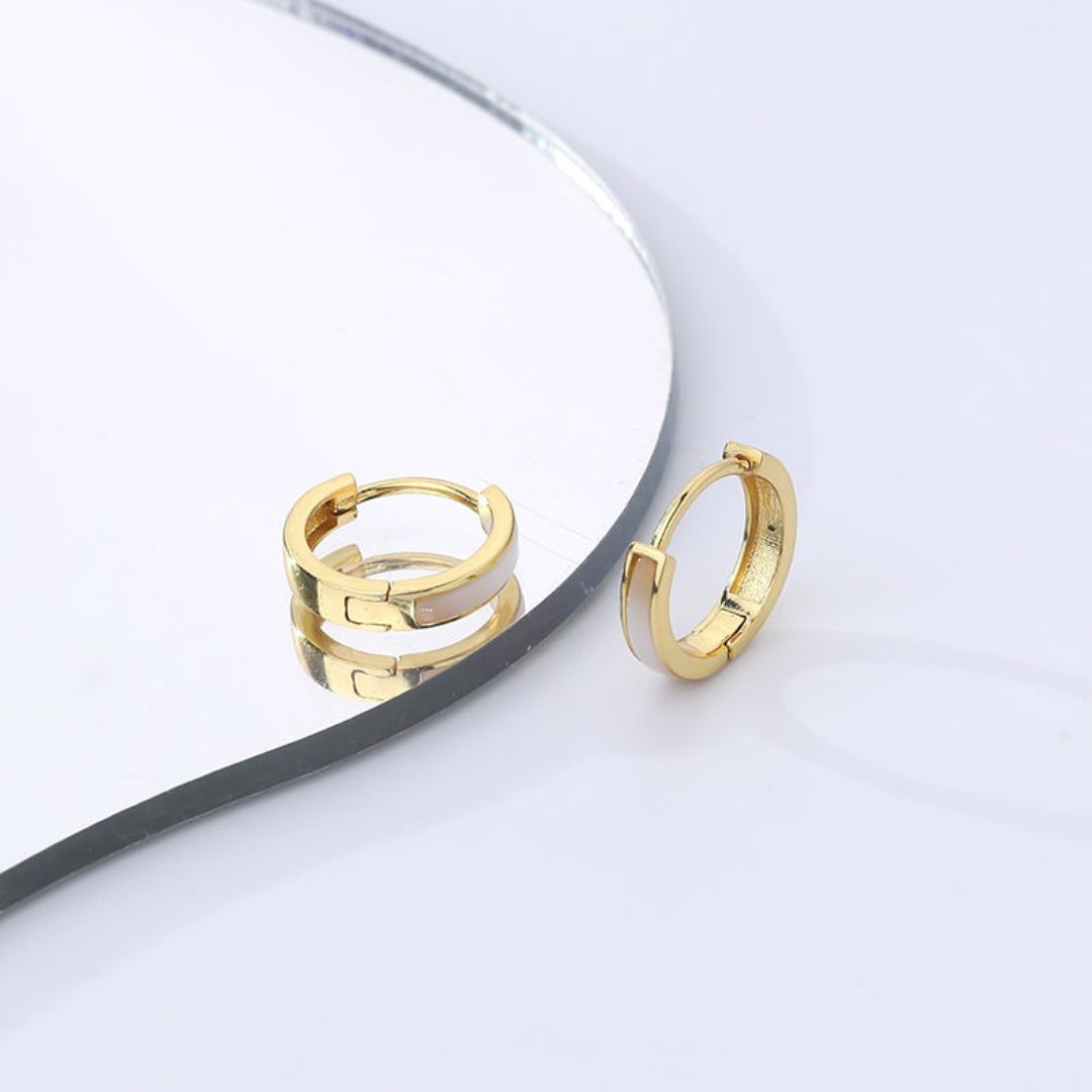 JWL Harmony Hoop Earrings - Gold Plated or Sterling Silver