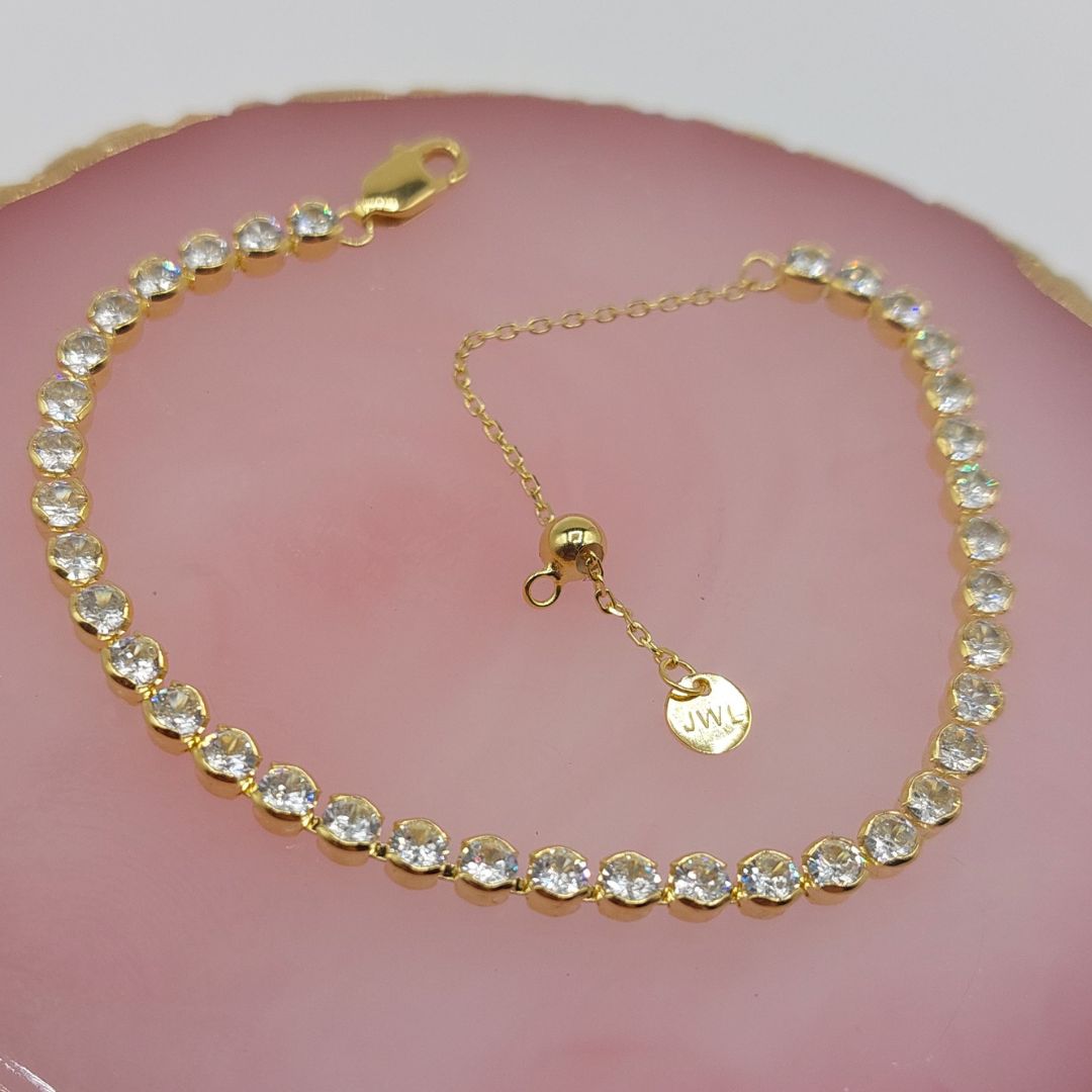 JWL Gold Vermeil Essential Tennis Bracelet