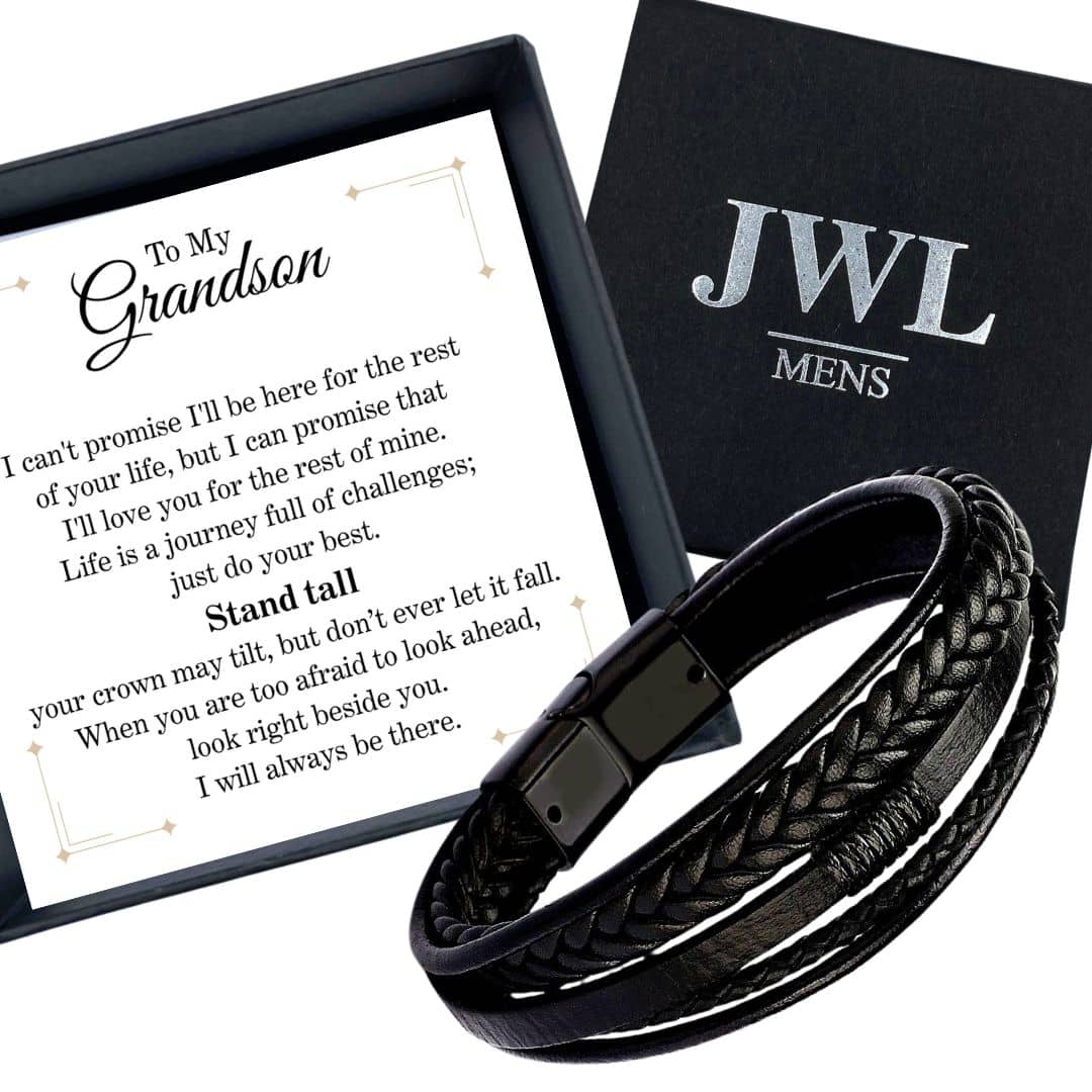 Grandson Leather Bracelet - JWL Men's GD3Brace2