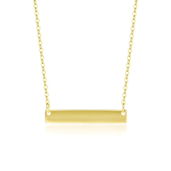 Horizon Bar Necklace - Silver or 18ct Gold Plated