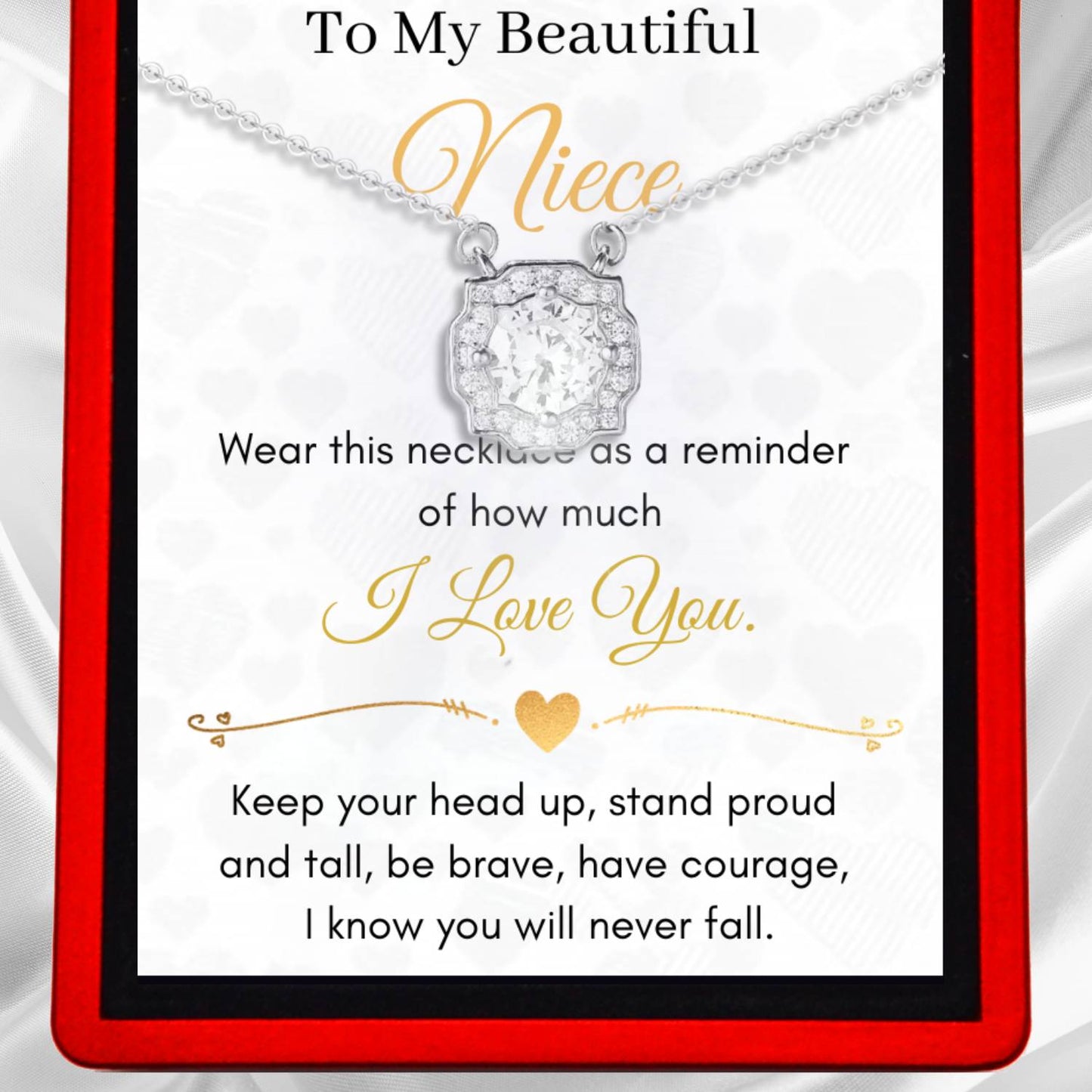 To My Niece - Dazzling Beauty Necklace - Jewellery With Love