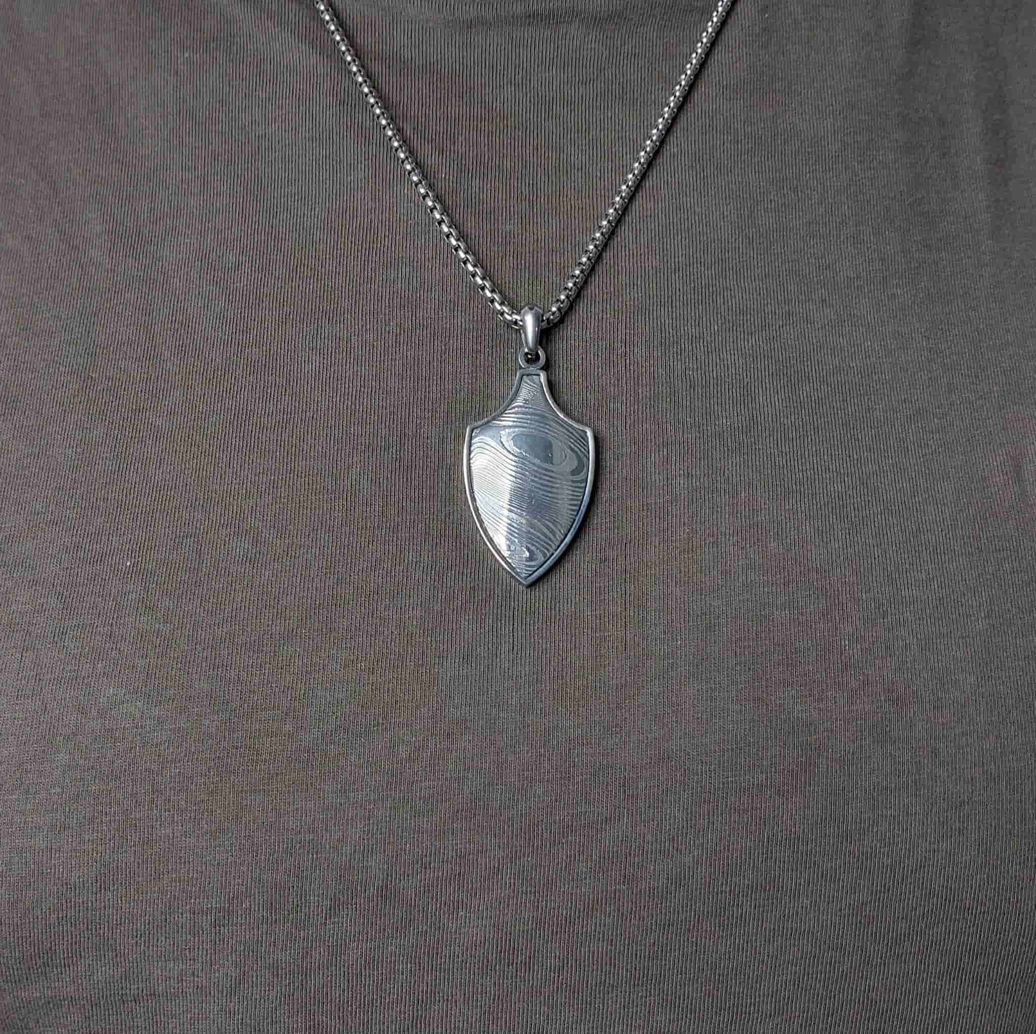 Mens Guardian Shield Necklace