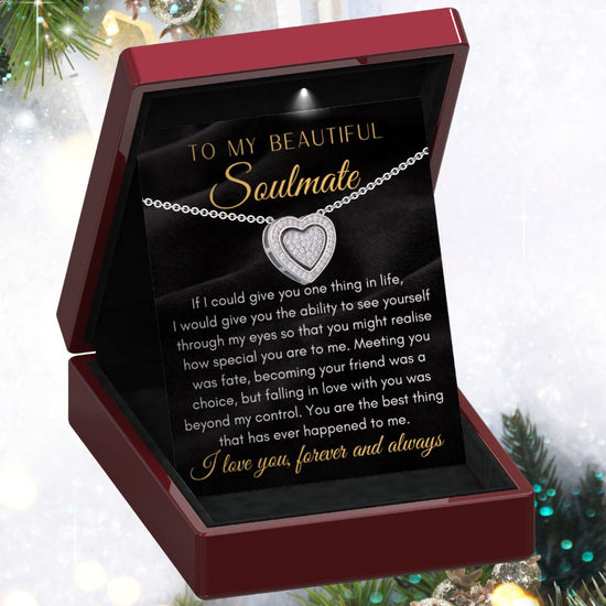 To My Soulmate 'Love Beyond My Control' 3in1 Necklace -  Sterling Silver Trinity Heart Necklace - ST13