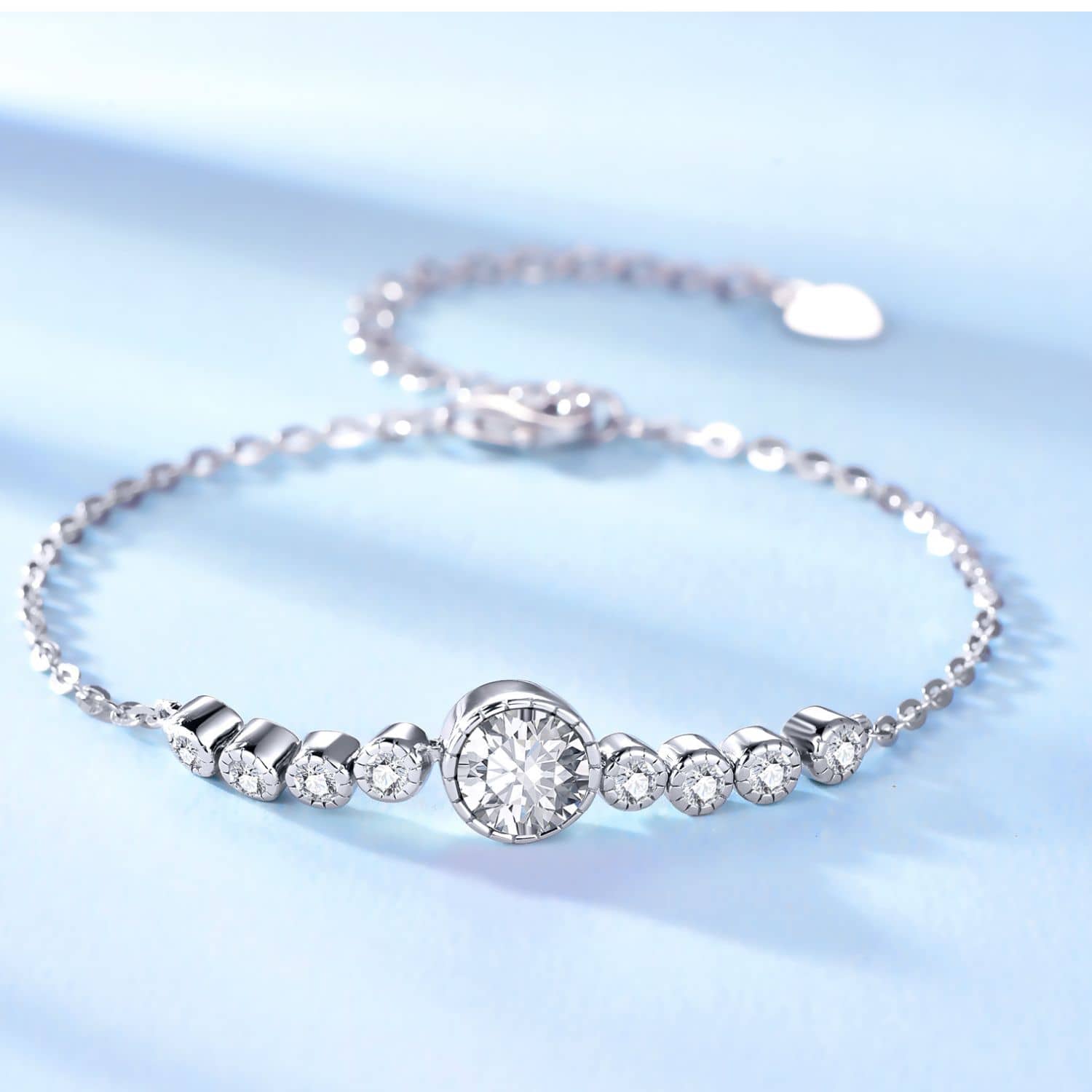 Classic Diamond White Colour Solitaire Jewellery Set with Austrian Crystals