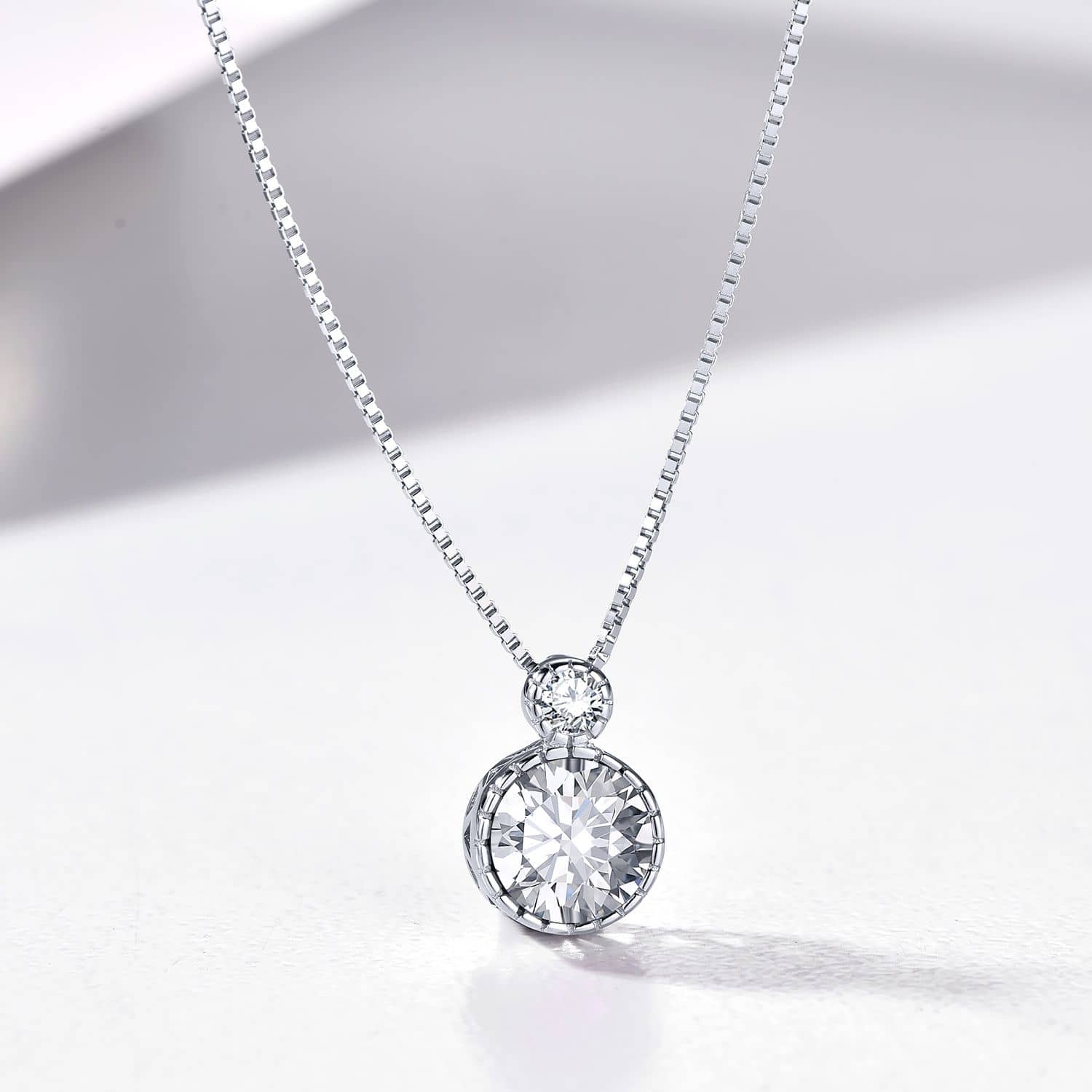 Classic Diamond White Colour Solitaire Jewellery Set with Austrian Crystals