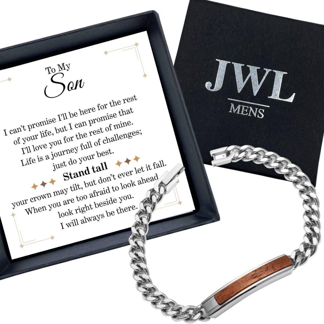 To My Son Golden/Steel Bubinga Bracelet BubSon2