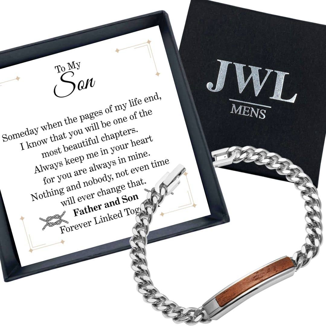 To My Son Golden/Steel Bubinga Bracelet BubSon4