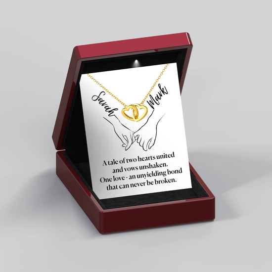 A tale of Two Hearts Personalised Necklace - Love10