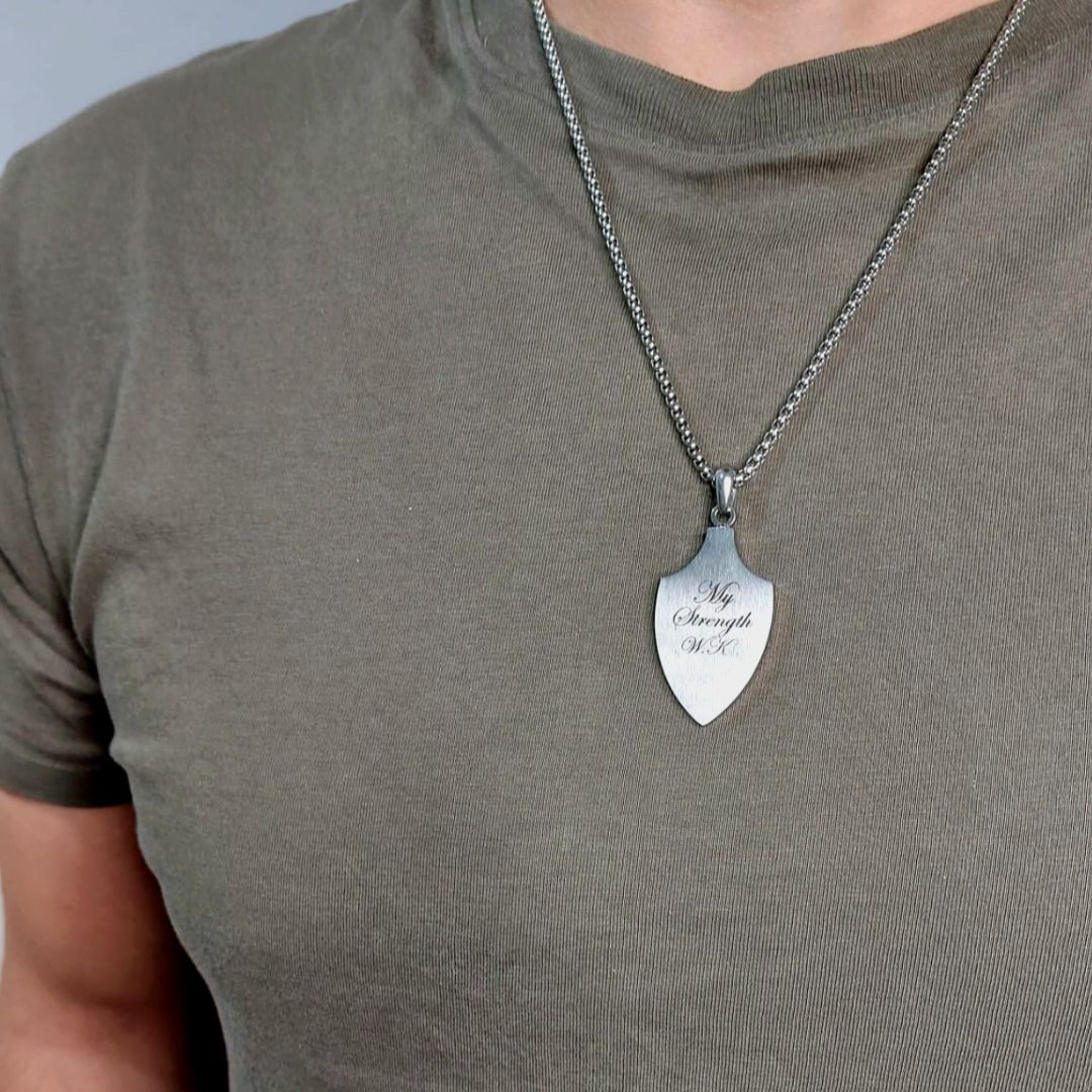 Mens Guardian Shield Necklace