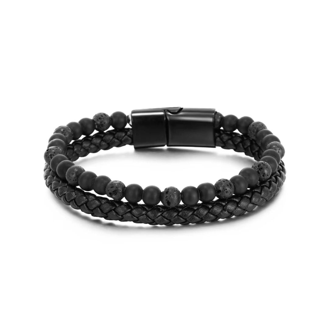 Son/Soulmate Leather and Bead Bracelet - JWL Men's Bracelet