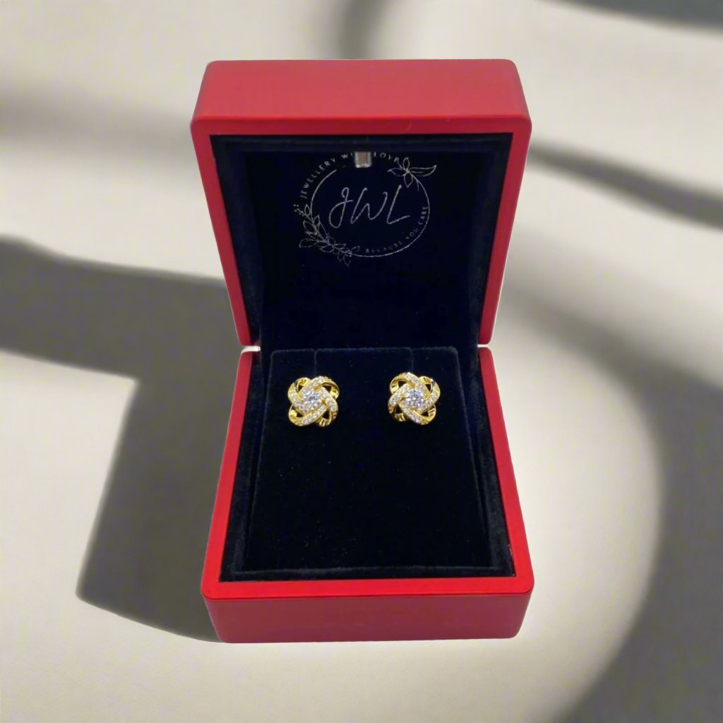 Love Knot Earrings - 18ct Gold Finish