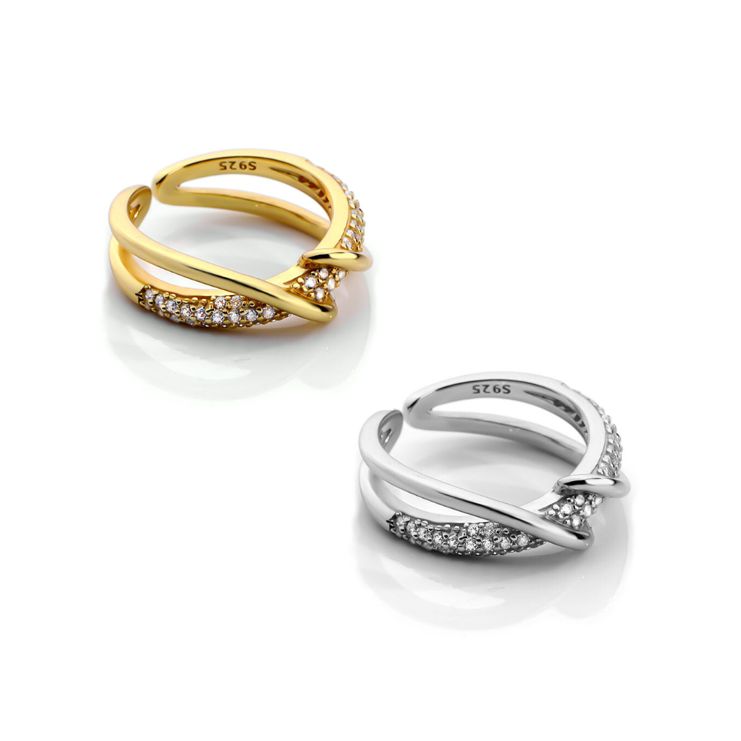Lifelines Entwined Ring - Sterling Silver or Gold Vermeil